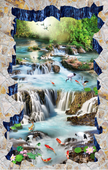 3D Lake Scenery Floor Mural Wallpaper AJ Wallpaper 2 
