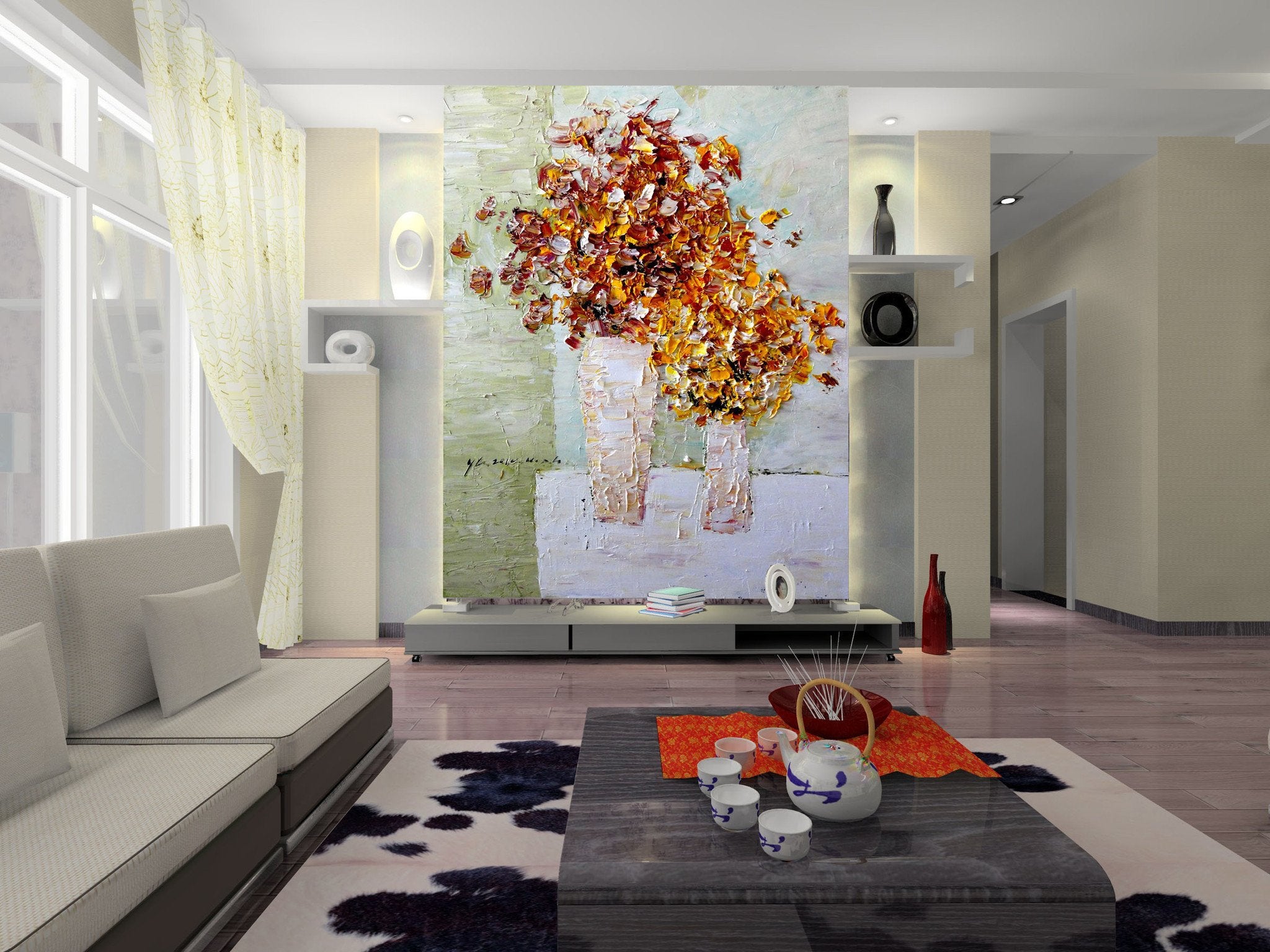 Vase Oil Painting Wallpaper AJ Wallpaper 2 