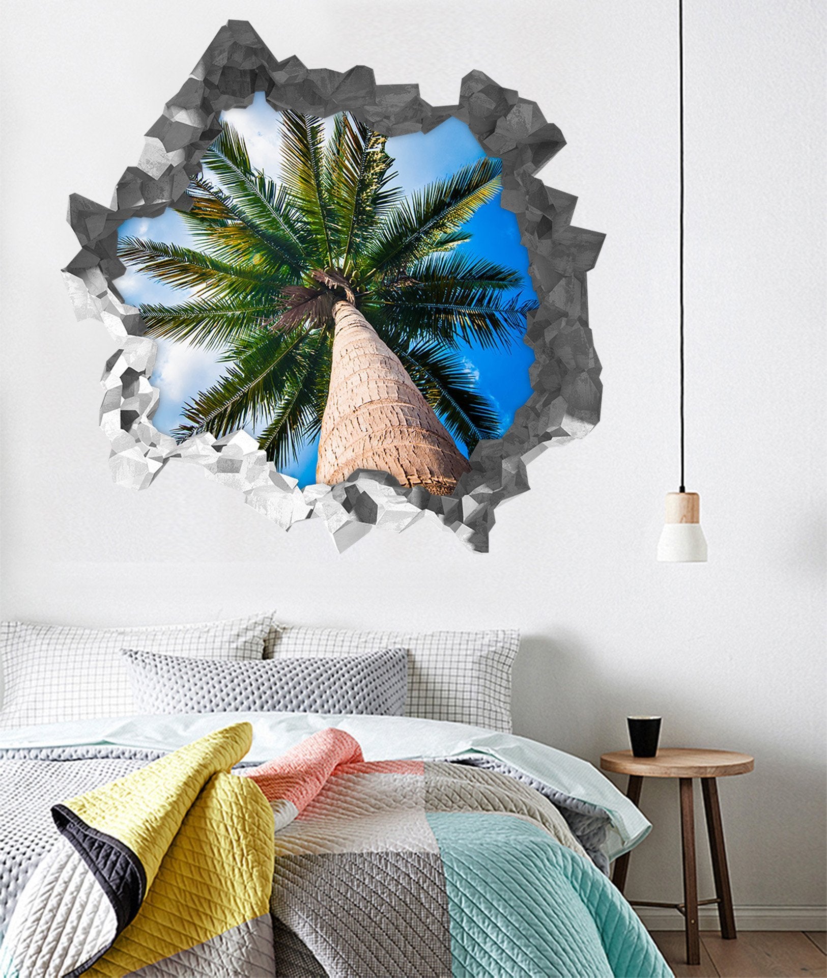 3D Tropical Tall Tree 213 Broken Wall Murals Wallpaper AJ Wallpaper 