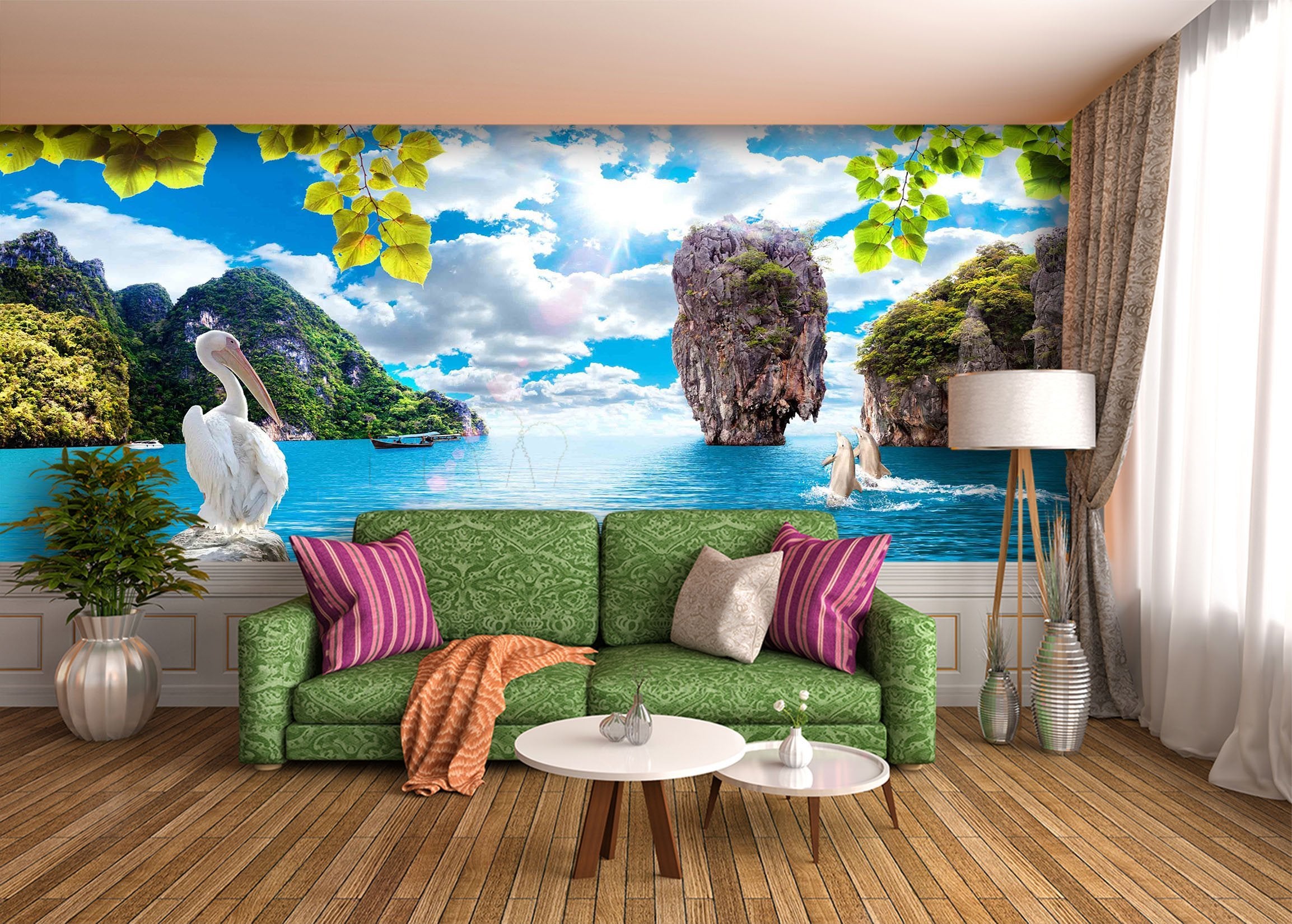 3D Mountain Peak Sea 764 Wallpaper AJ Wallpaper 