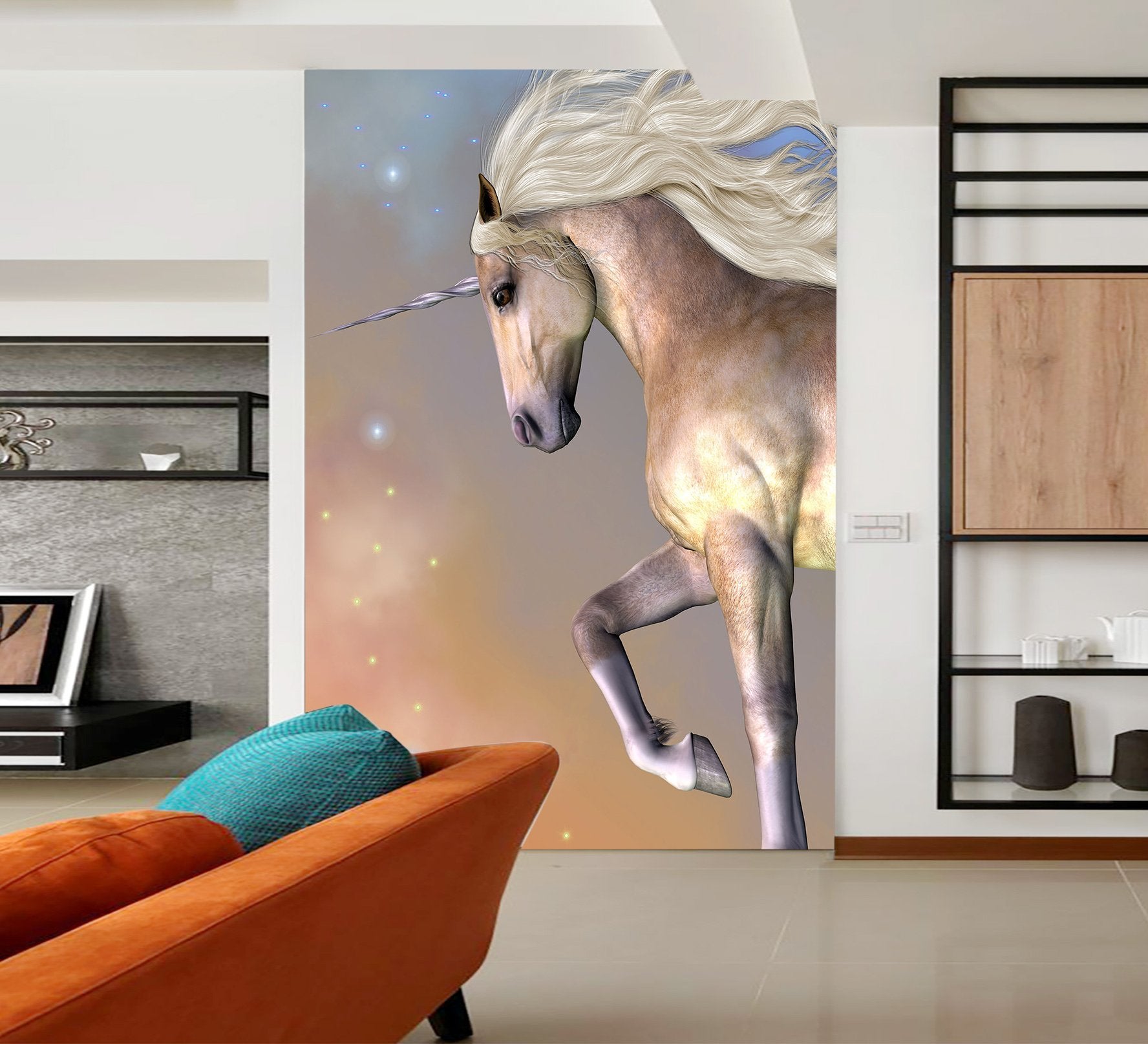 3D Half-Length Unicorn 350 Wallpaper AJ Wallpaper 