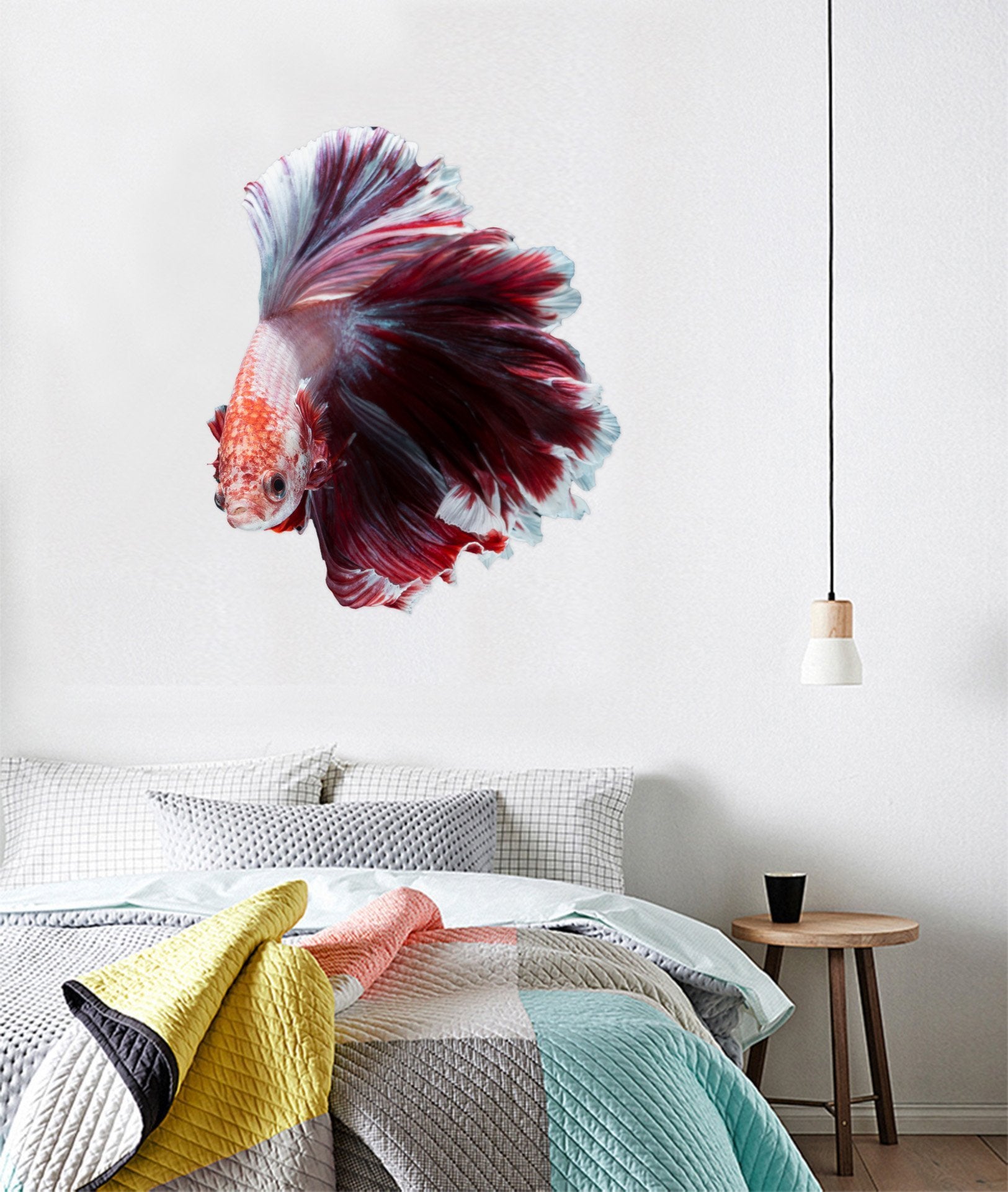 3D Beautiful Goldfish Tail 041 Animals Wall Stickers Wallpaper AJ Wallpaper 