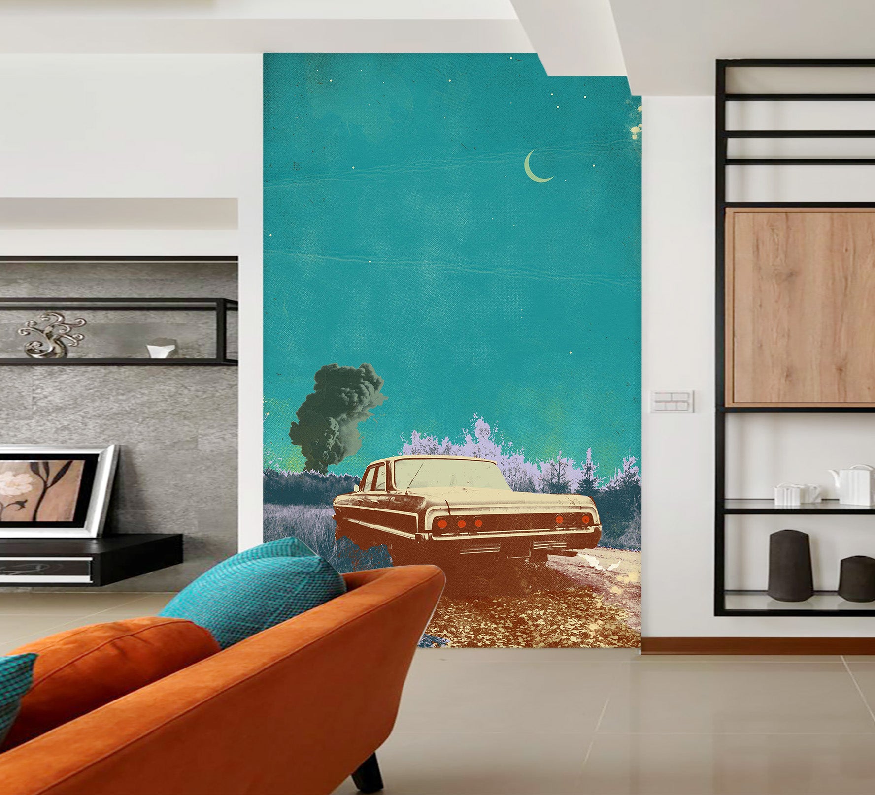 3D Evening Explosion 1402 Showdeer Wall Mural Wall Murals