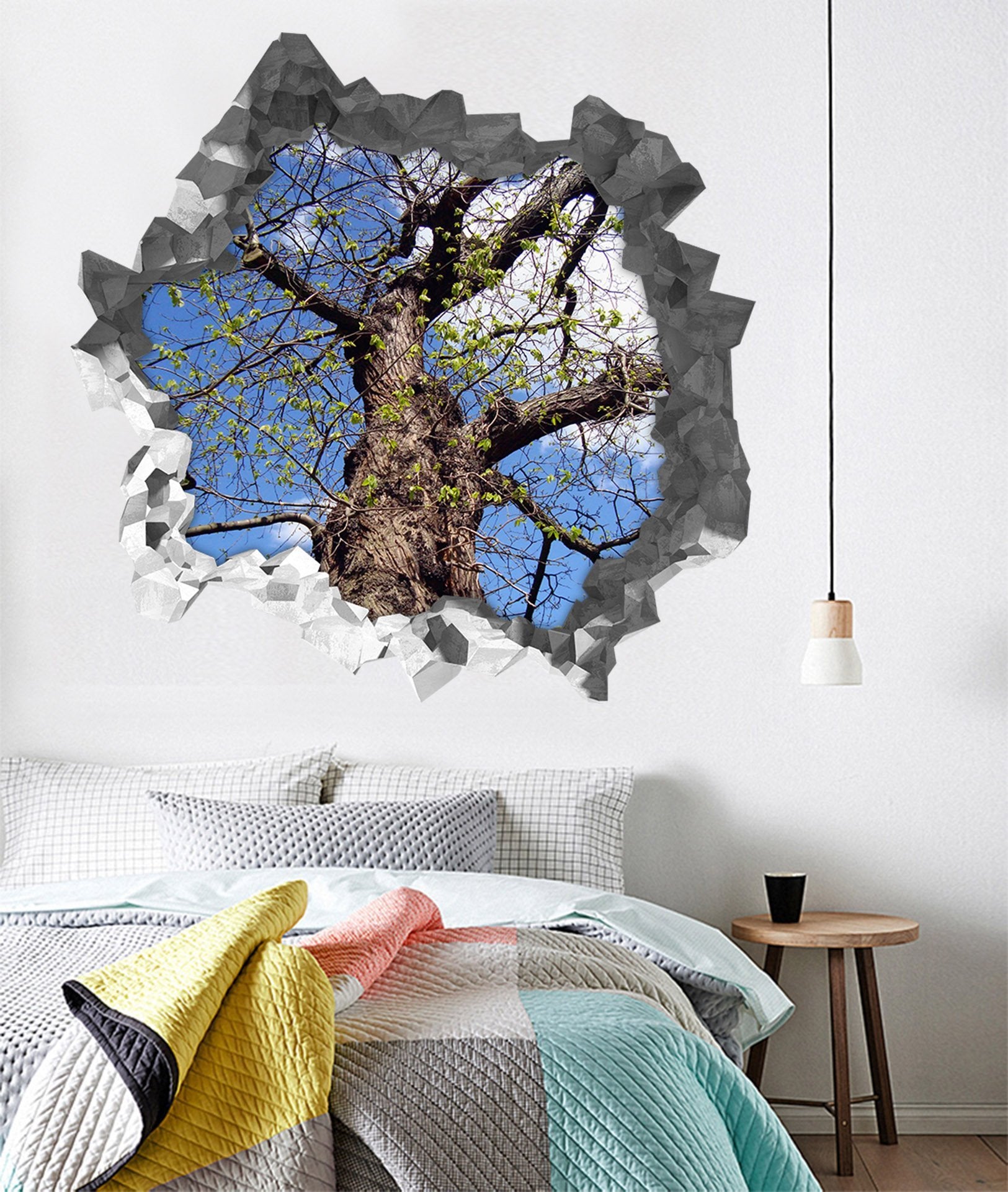 3D Powerful Tree 185 Broken Wall Murals Wallpaper AJ Wallpaper 