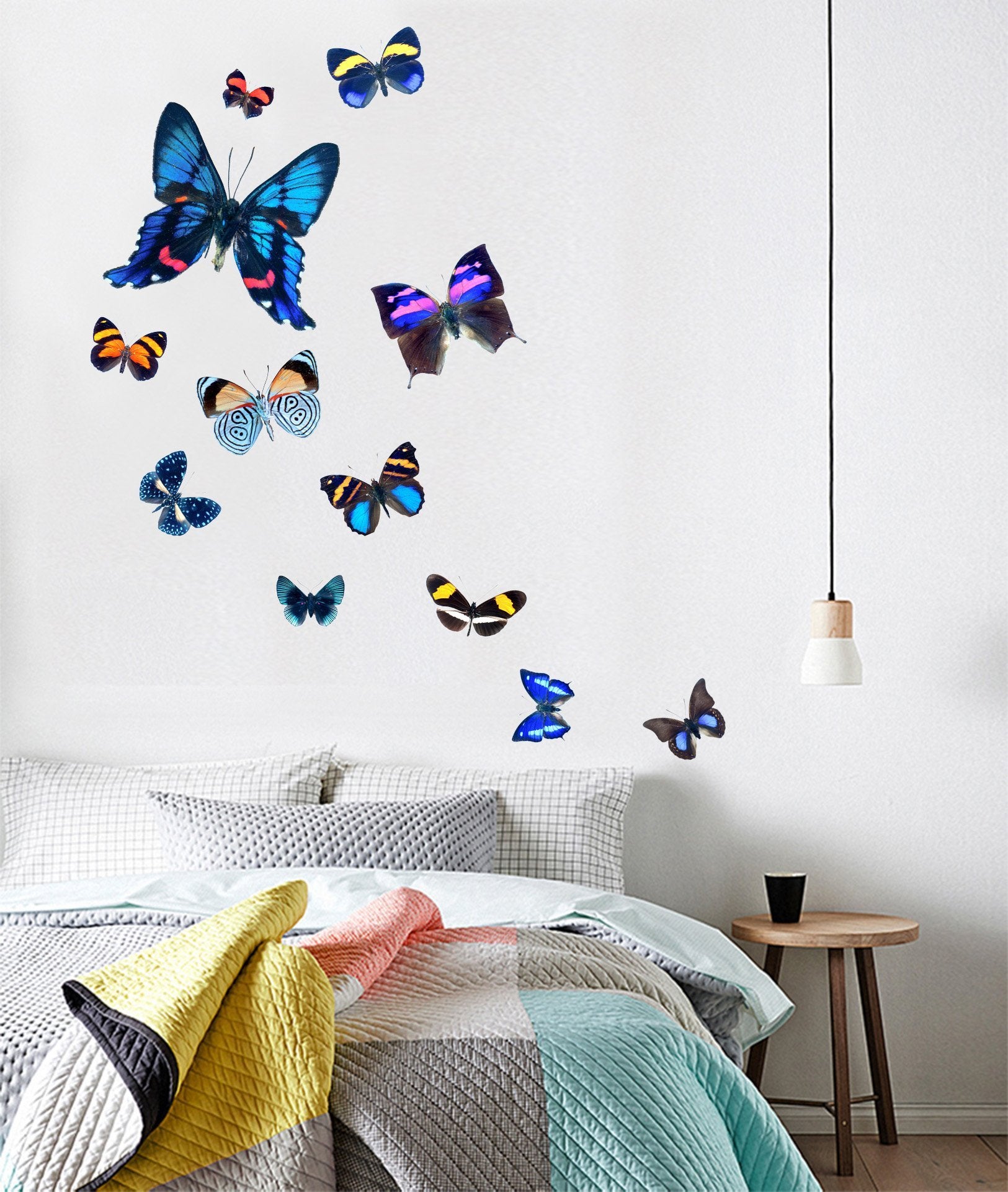 3D Colorful Butterfly 169 Animals Wall Stickers Wallpaper AJ Wallpaper 