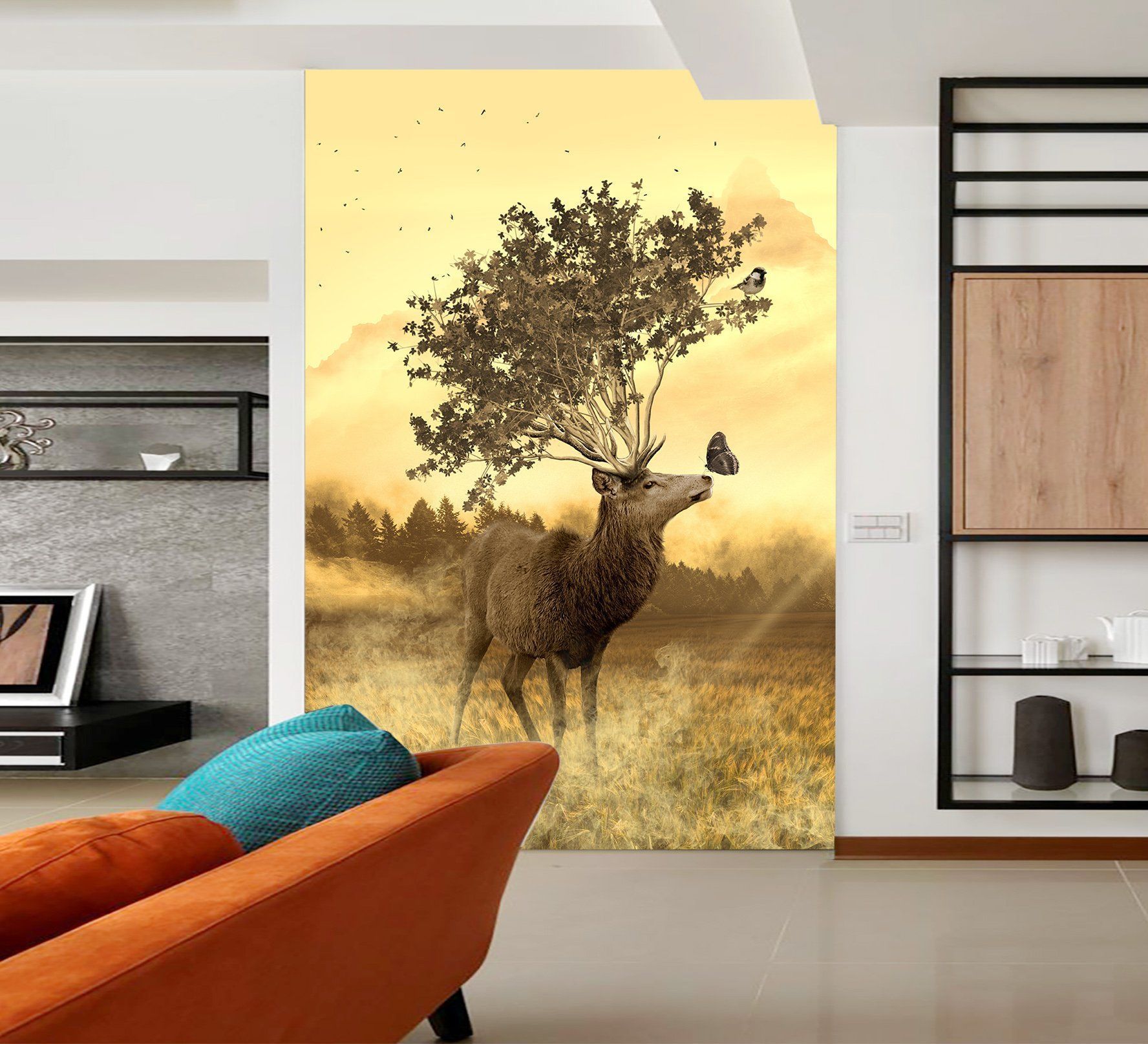 3D Antelope Tree 259 Wallpaper AJ Wallpaper 