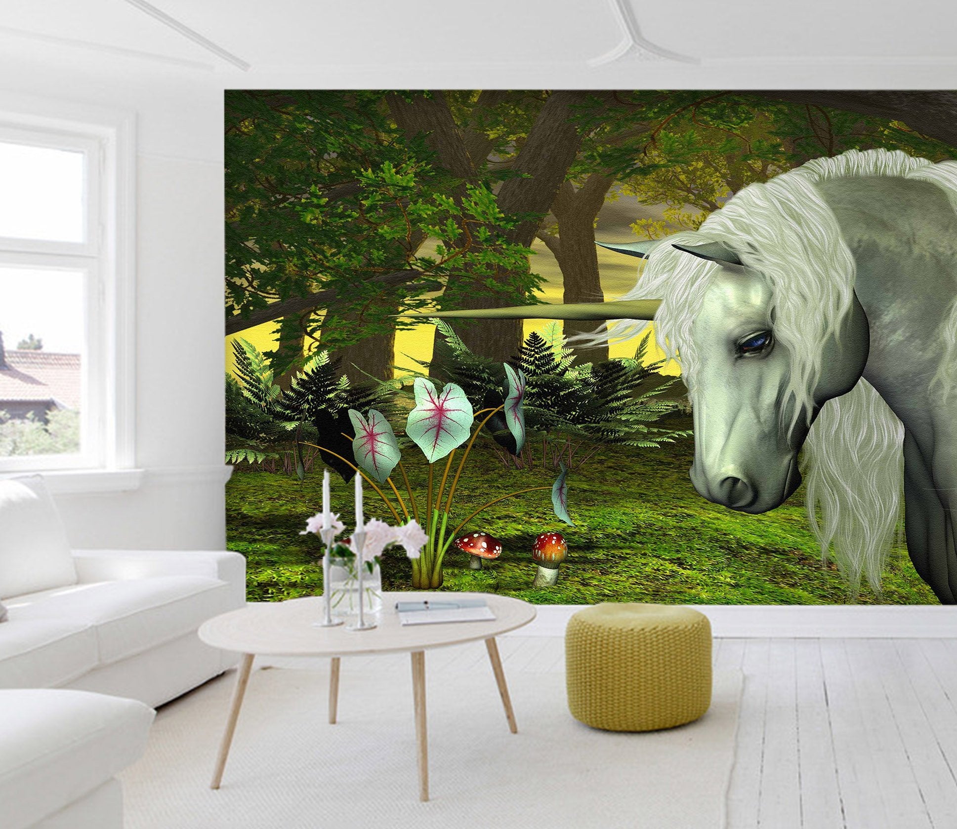 3D Wood Unicorn 125 Wallpaper AJ Wallpaper 