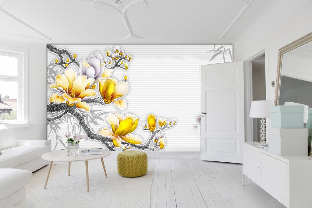 Golden Pear Flower On Branch 534 Wallpaper AJ Wallpaper 1 