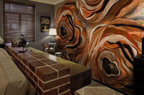 Art Swirl Flowers Wallpaper AJ Wallpaper 2 