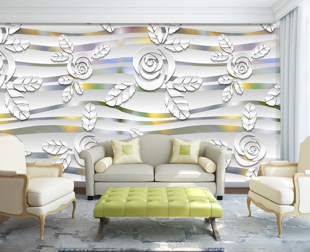 3D White Flower Petal 078 Wallpaper AJ Wallpaper 
