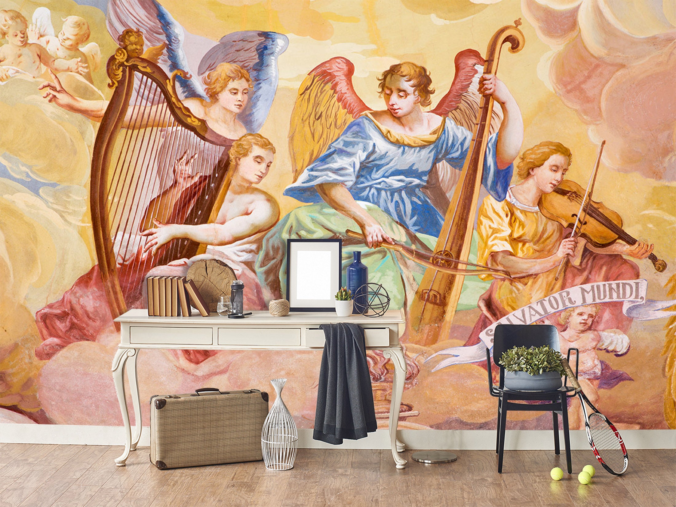 3D Play The Harp 1539 Wall Murals