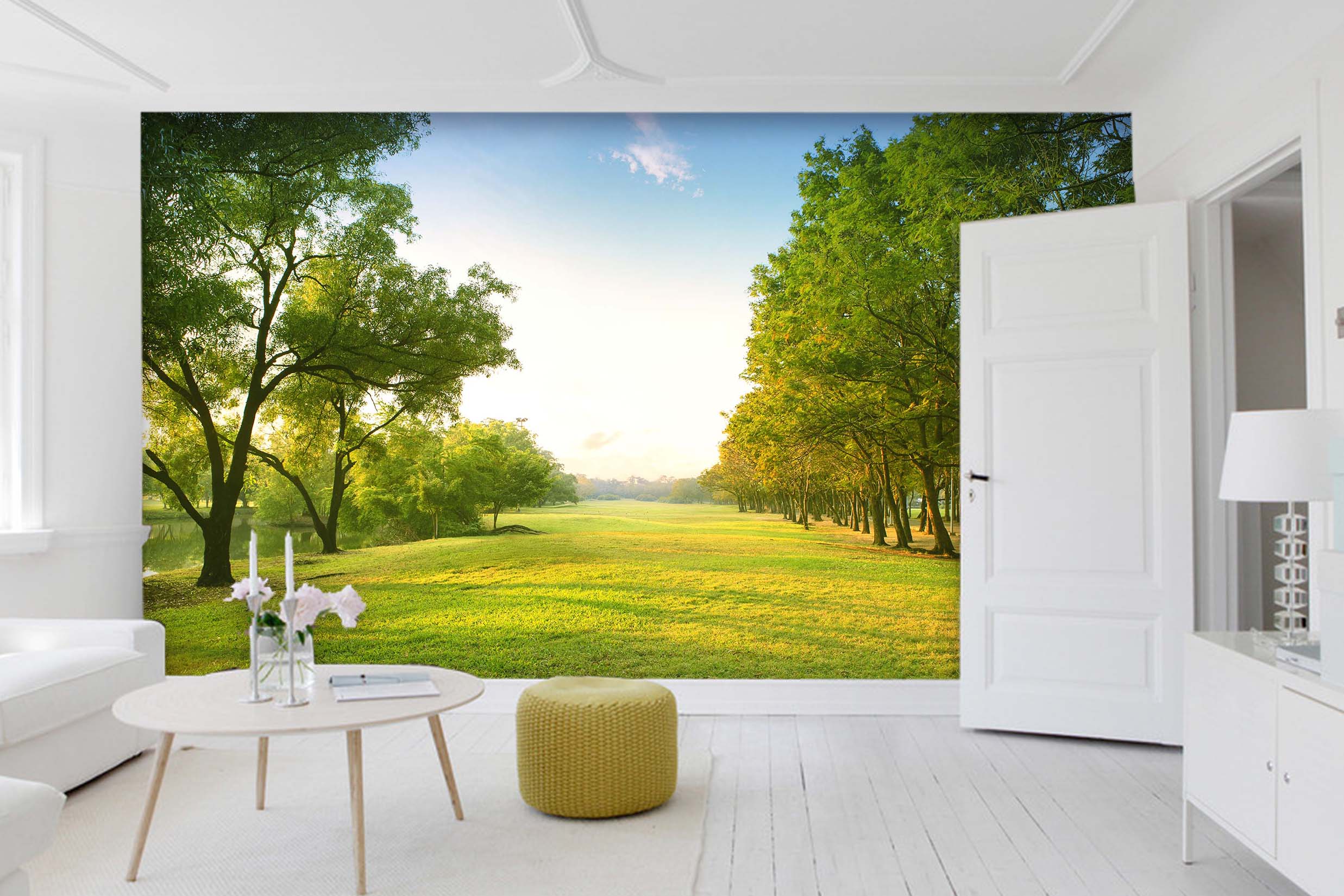 3D Meadow Tree 1455 Wall Murals