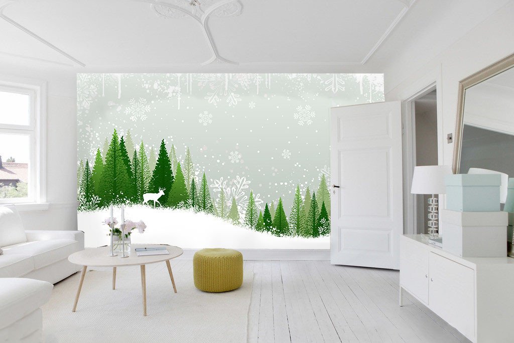 Snowing Forest Wallpaper AJ Wallpaper 