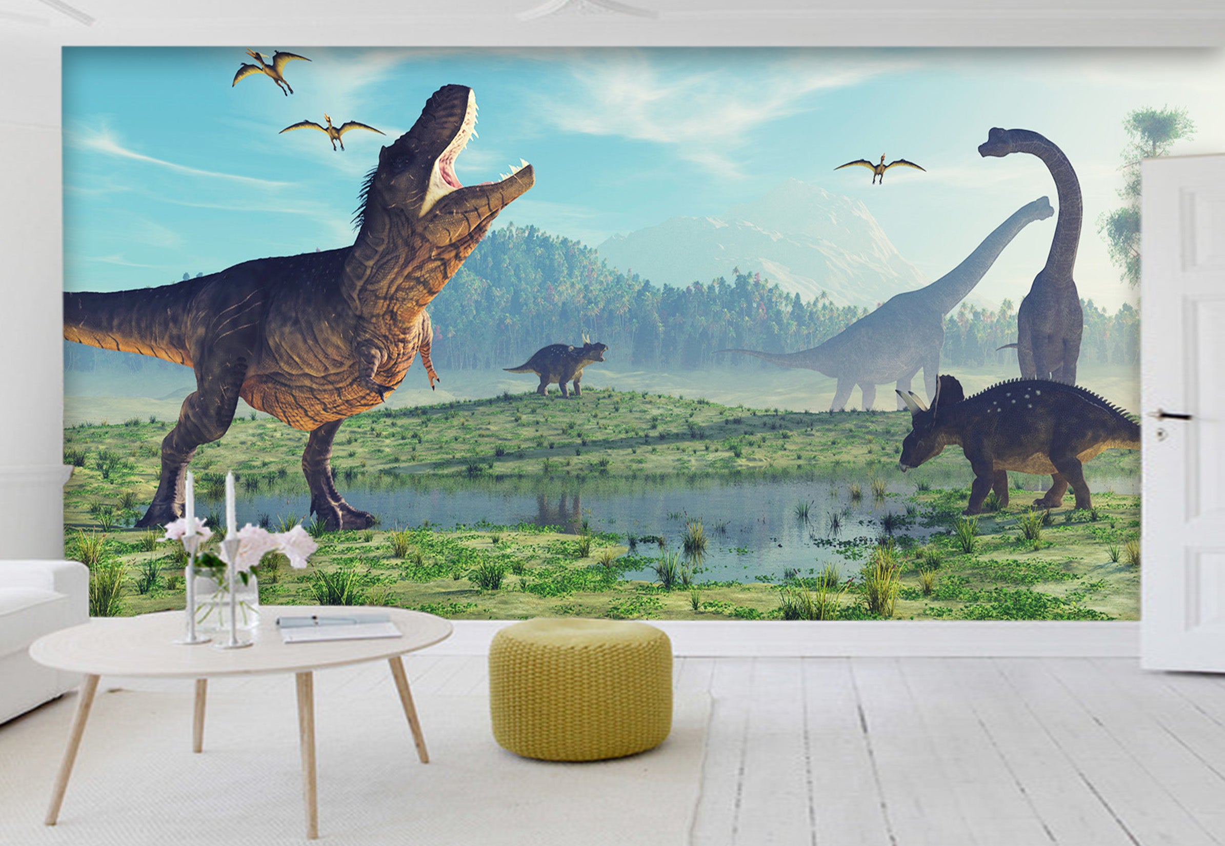 3D Steppe Dinosaur 1606 Wall Murals