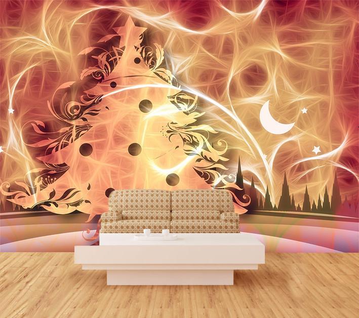 3D Christmas Fire Tree 768 Wallpaper AJ Wallpapers 