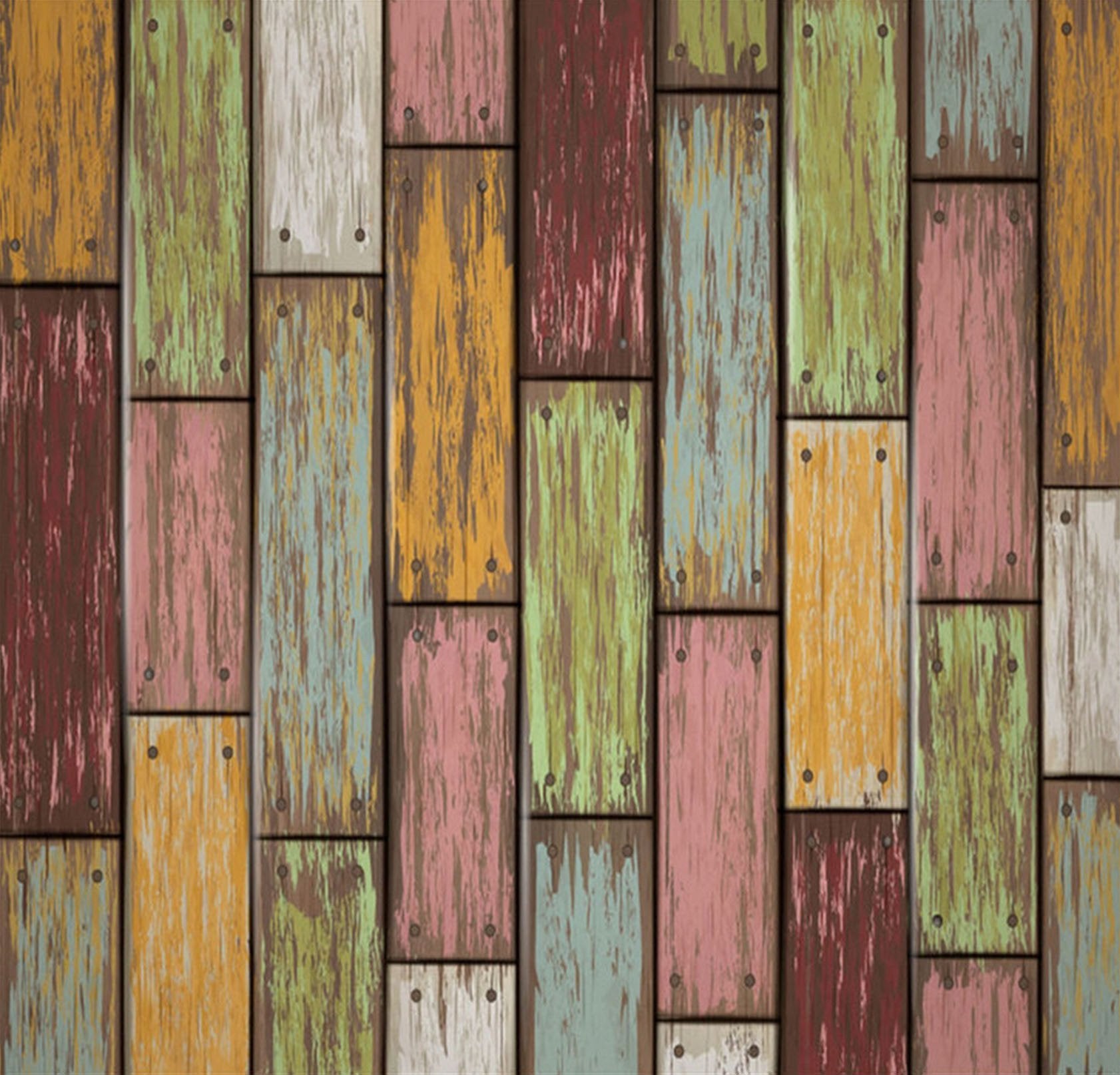 3D Color Wood Planks 160 Kitchen Mat Floor Mural Wallpaper AJ Wallpaper 