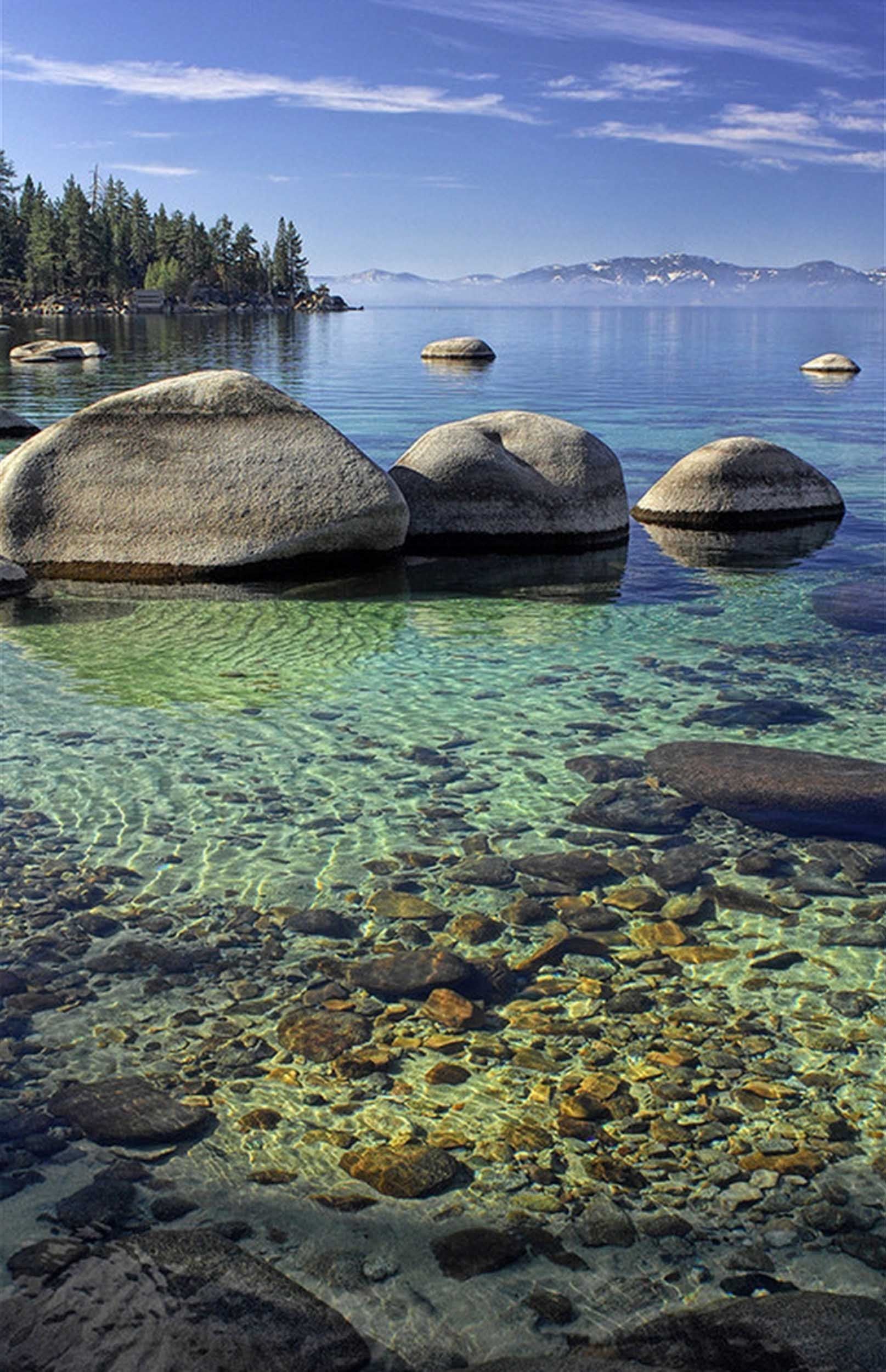 3D Clear Lake Stones 1628 Stair Risers Wallpaper AJ Wallpaper 