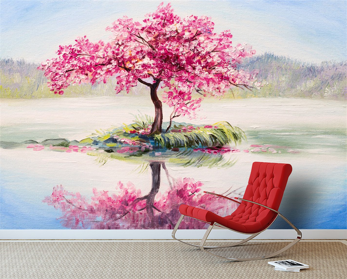 3D Cherry Tree Pink 47 Wallpaper AJ Wallpaper 