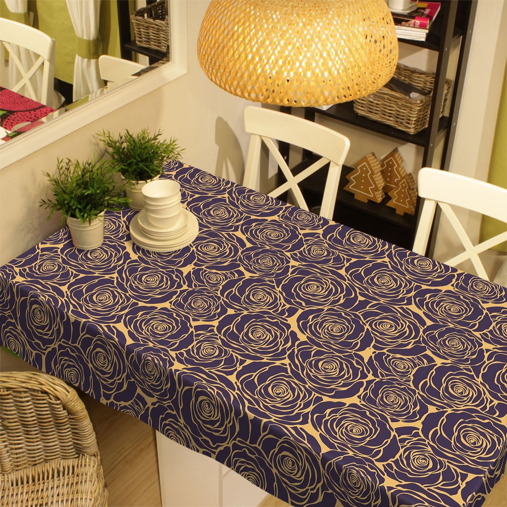 3D Flowers Pattern 186 Tablecloths Wallpaper AJ Wallpaper 