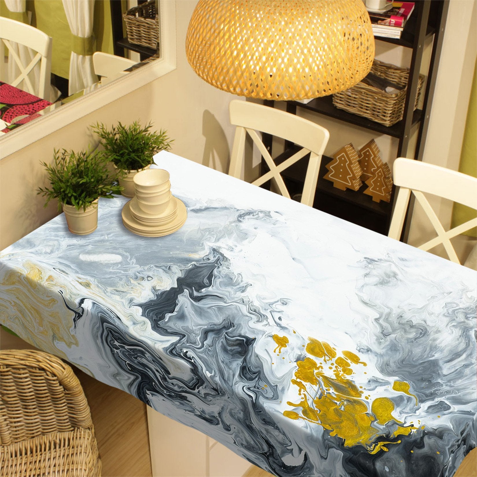 3D Black Gradient Pattern 73 Tablecloths Wallpaper AJ Wallpaper 