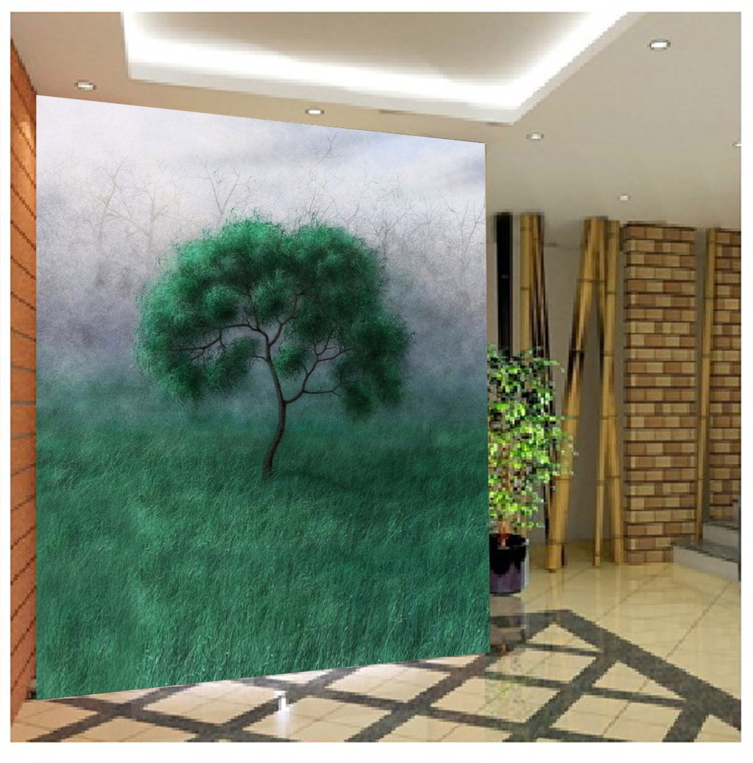 Green Tree Wallpaper AJ Wallpaper 