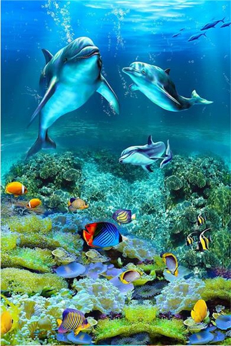 3D Pretty Ocean World 790 Stair Risers Wallpaper AJ Wallpaper 