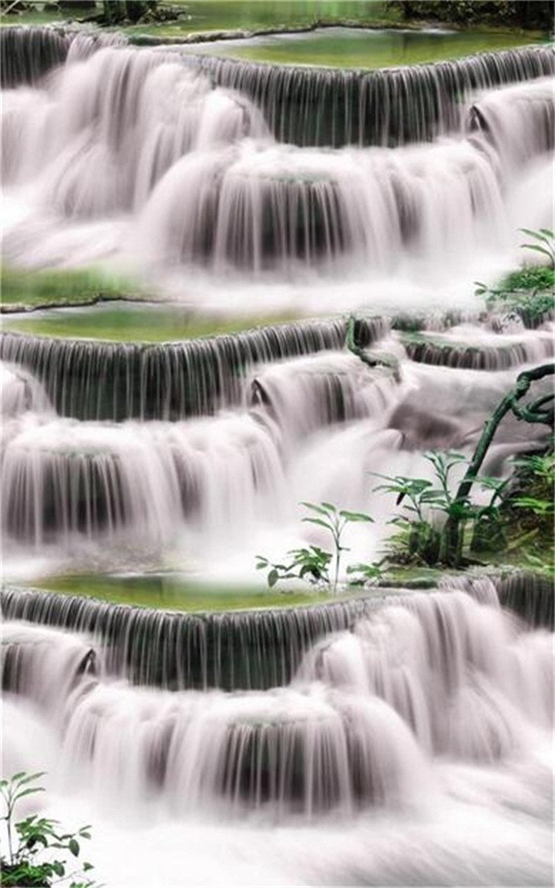 3D River Waterfalls 686 Stair Risers Wallpaper AJ Wallpaper 