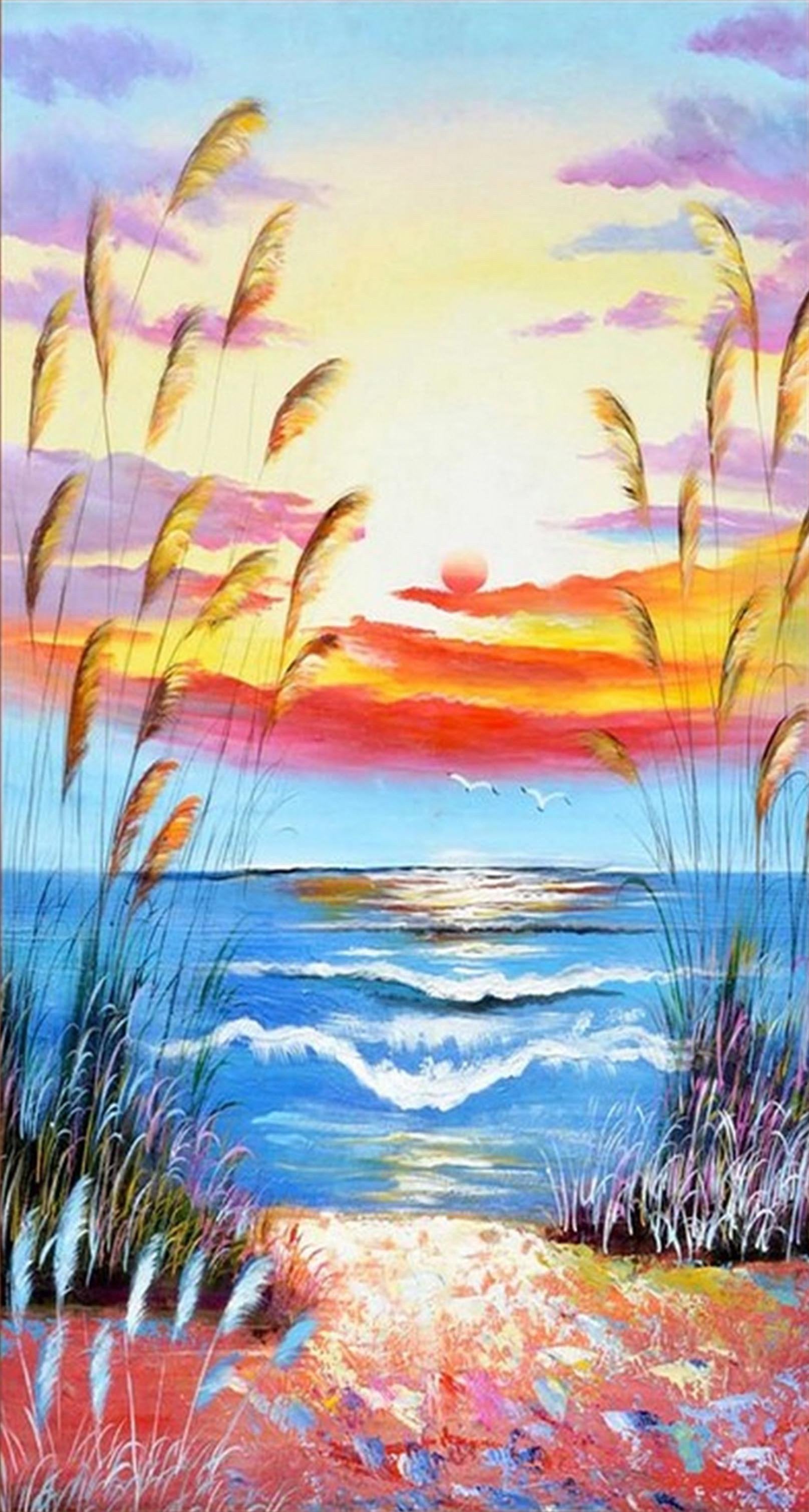 3D Sea Painting 1511 Stair Risers Wallpaper AJ Wallpaper 