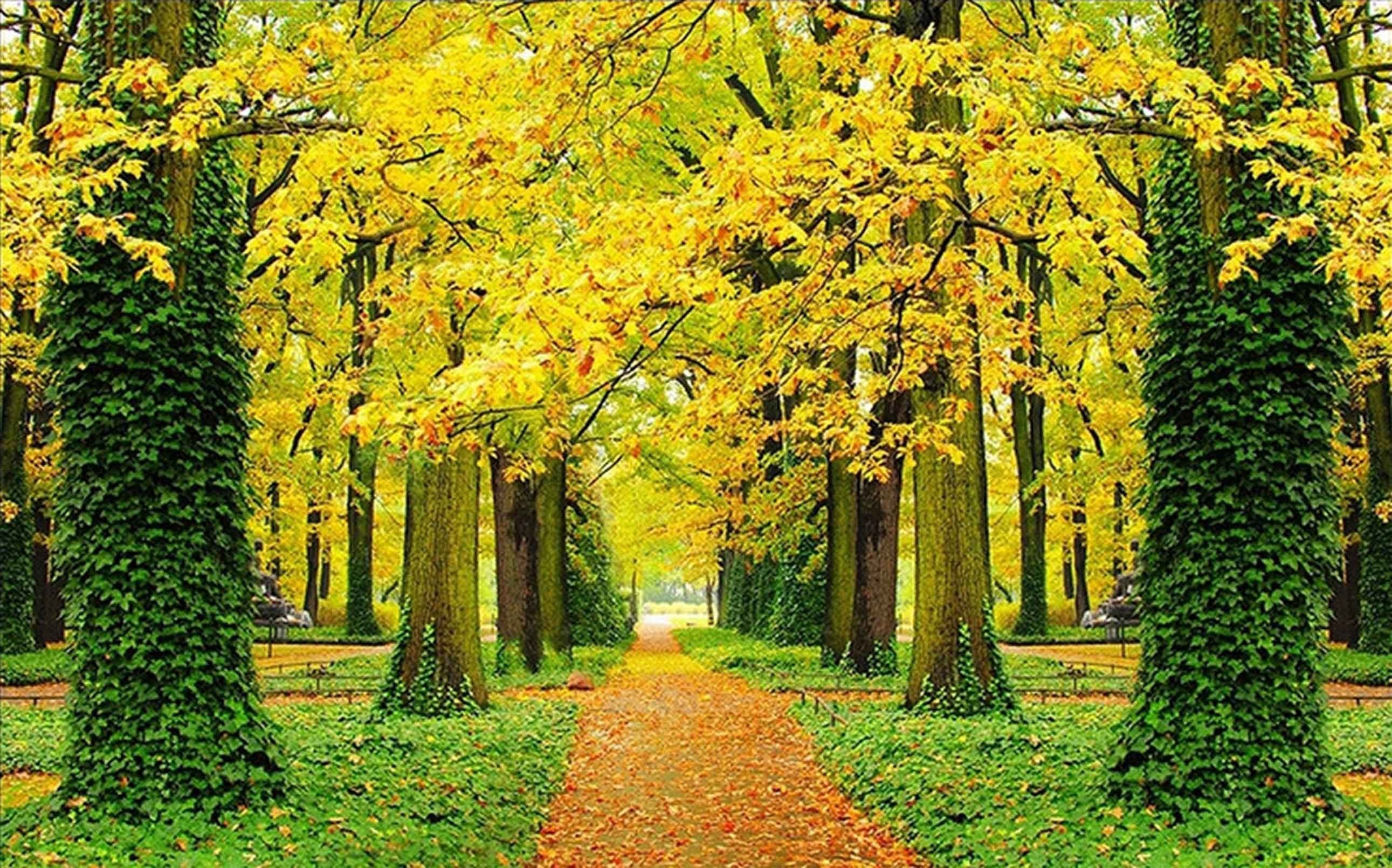 3D Yellow Tree Green Vine 64 Garage Door Mural Wallpaper AJ Wallpaper 