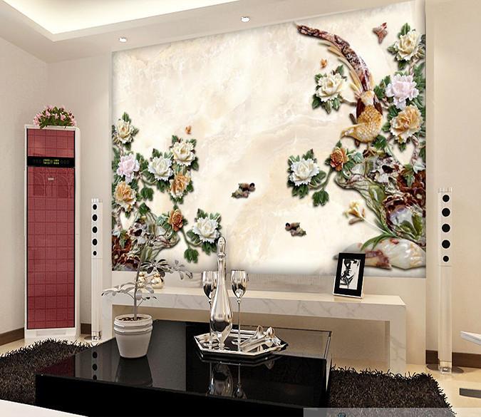 3D flower Plant Sculpture Wallpaper AJ Wallpaper 1 