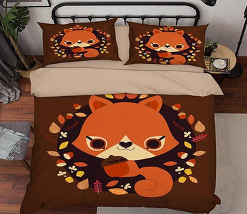 3D Squirrel Cute 059 Bed Pillowcases Quilt Wallpaper AJ Wallpaper 