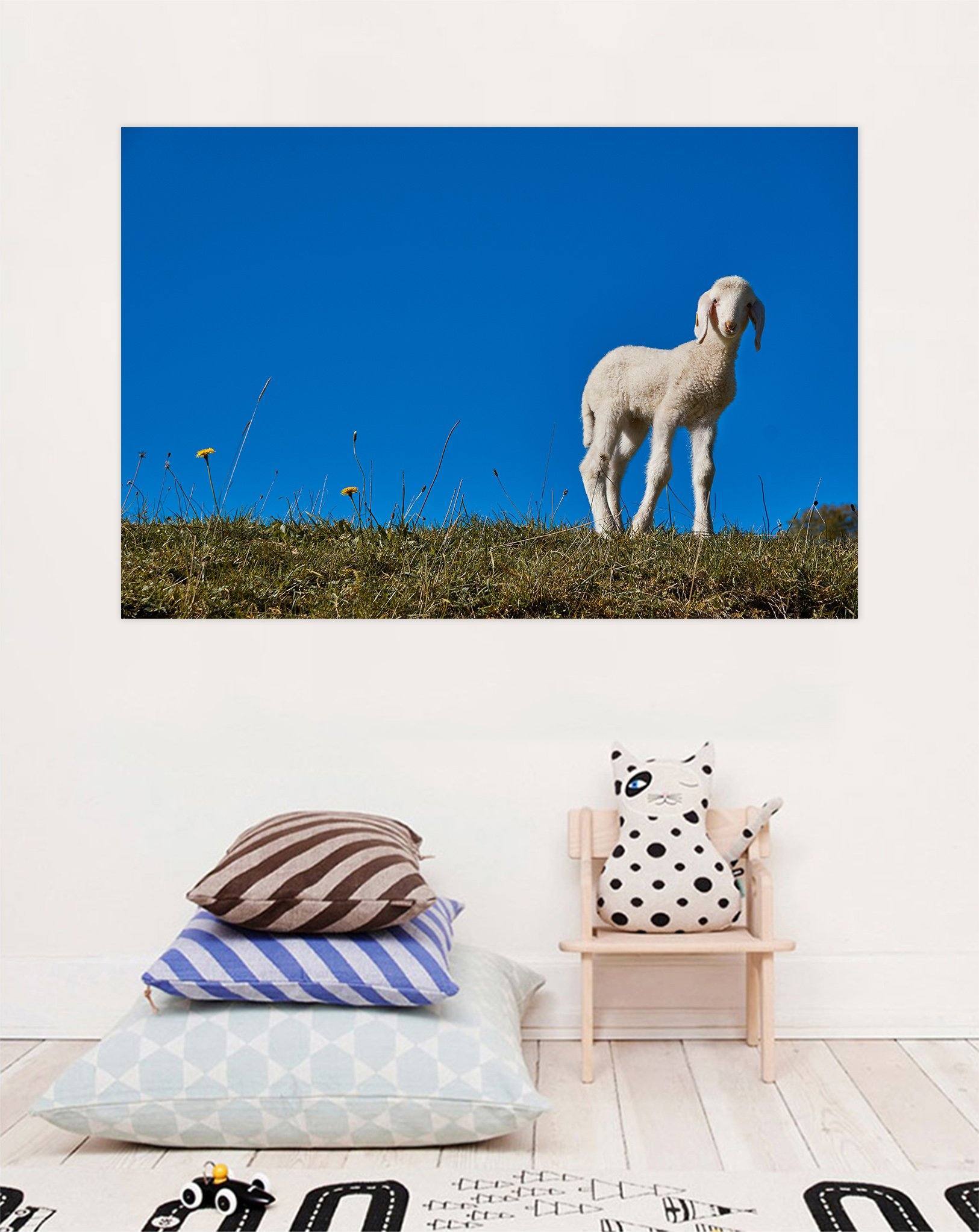 3D Blue Sky Antelope 90 Animal Wall Stickers Wallpaper AJ Wallpaper 2 