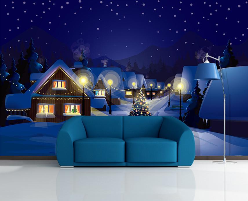 3D Christmas Eve Star Hut 667 Wallpaper AJ Wallpapers 