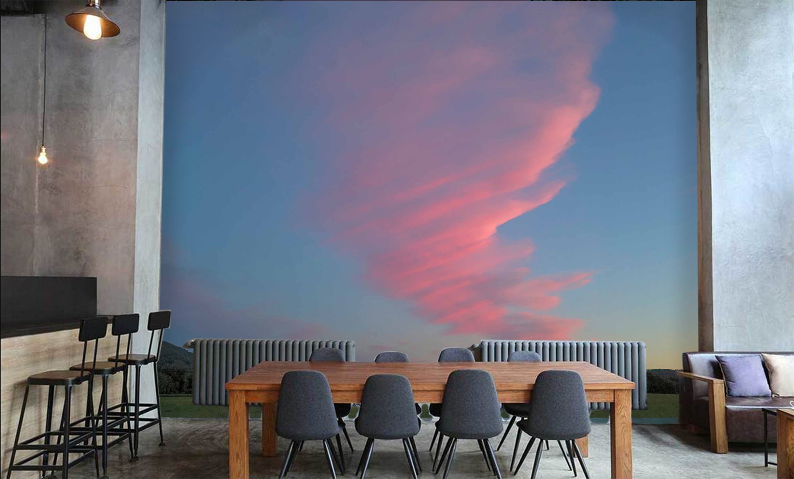 3D Pink Clouds 130 Jerry LoFaro Wall Mural Wall Murals