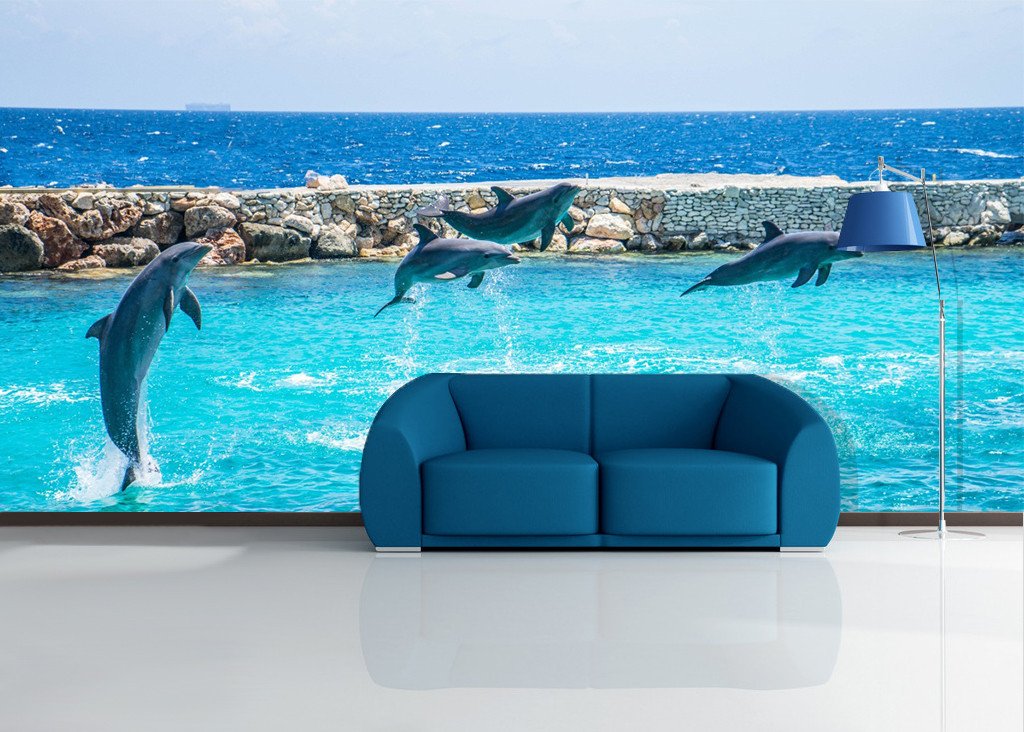 3D Jumping Dolphin 44 Wallpaper AJ Wallpapers 