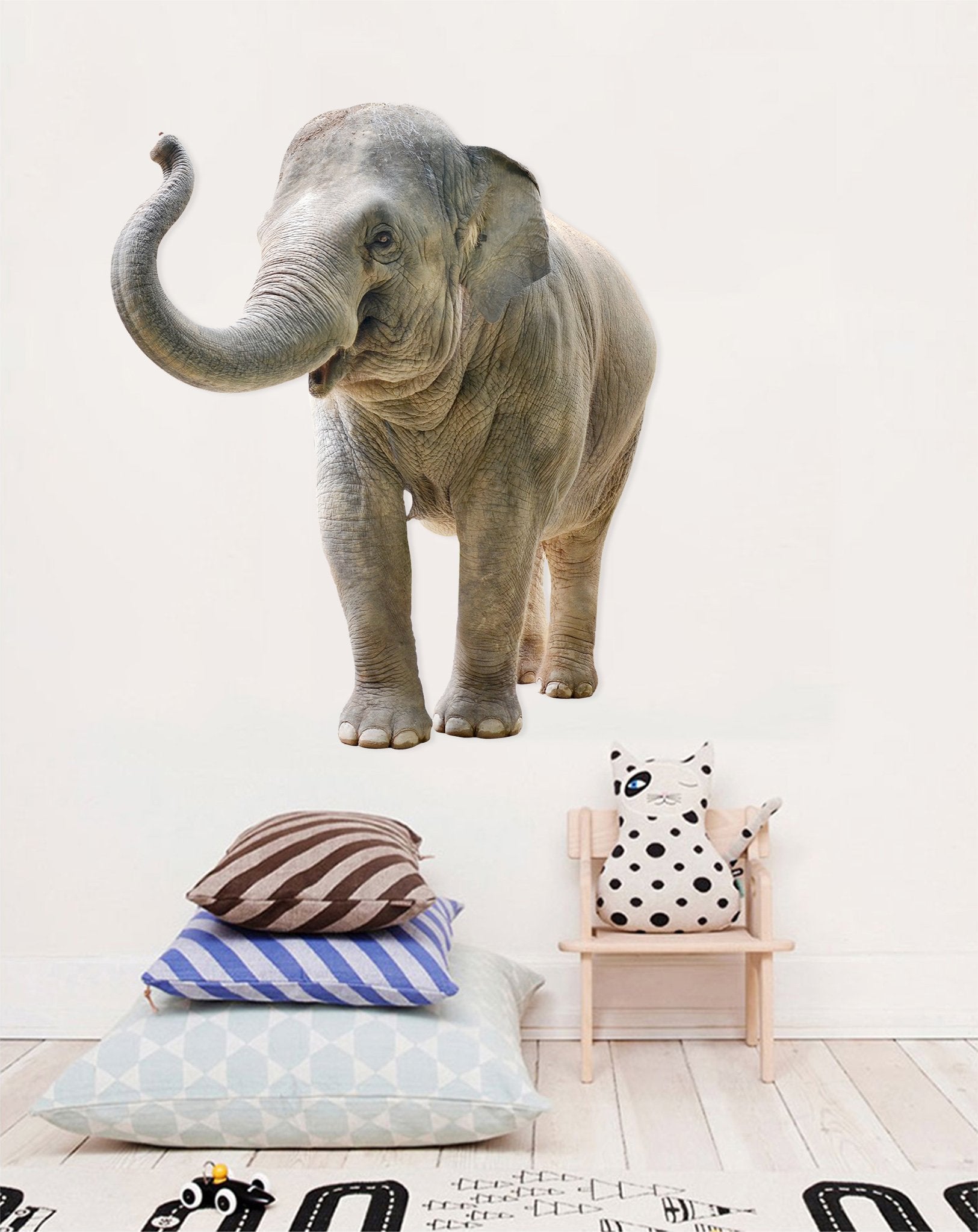 3D Playful Elephant 178 Animals Wall Stickers Wallpaper AJ Wallpaper 