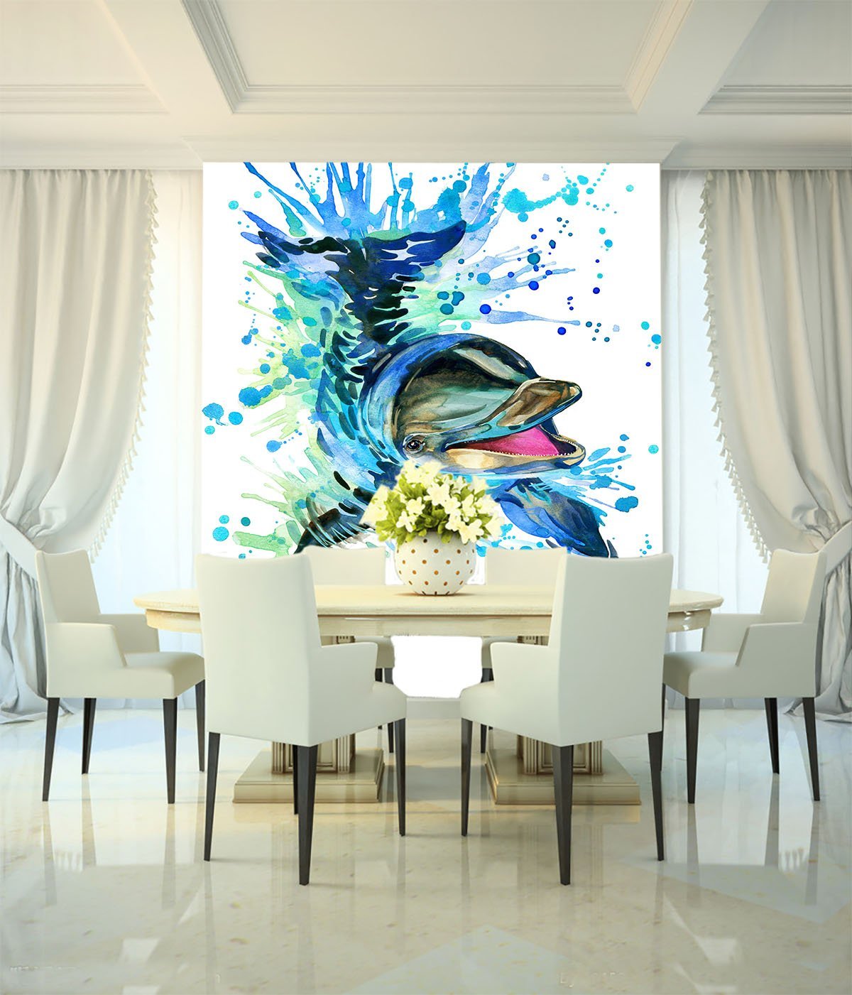 3D Dolphin Painting 139 Wallpaper AJ Wallpaper 
