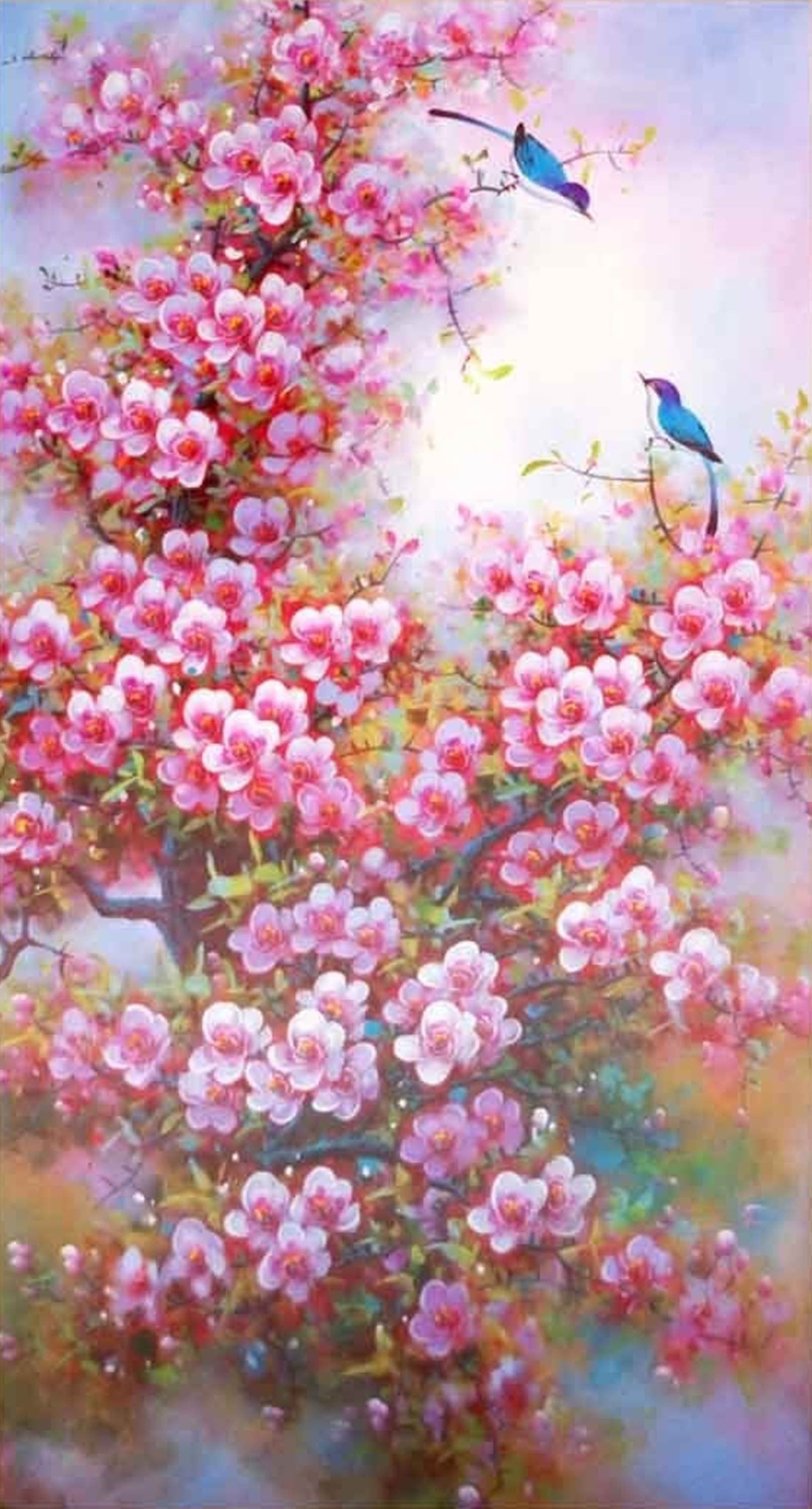 3D Fancy Flowers Birds 1505 Stair Risers Wallpaper AJ Wallpaper 