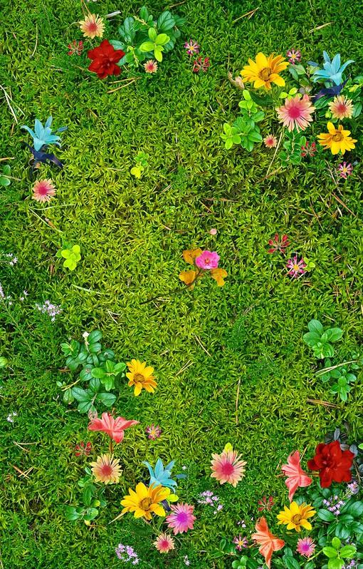 3D Grassland Flowers 576 Stair Risers Wallpaper AJ Wallpaper 