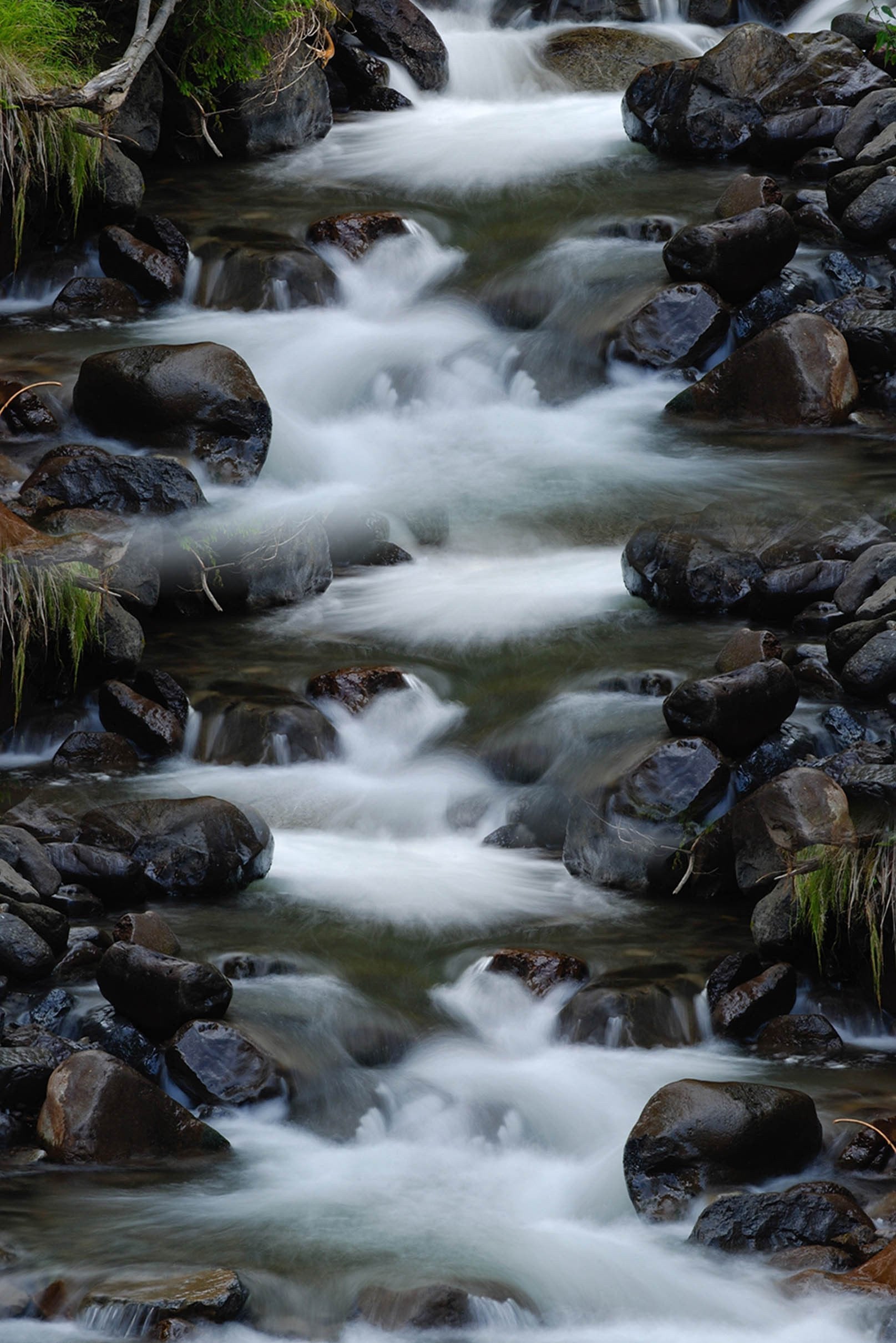 3D River Black Stones 1403 Stair Risers Wallpaper AJ Wallpaper 
