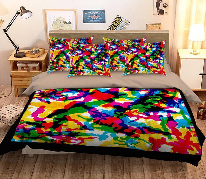 3D Abstract Color 068 Bed Pillowcases Quilt Wallpaper AJ Wallpaper 