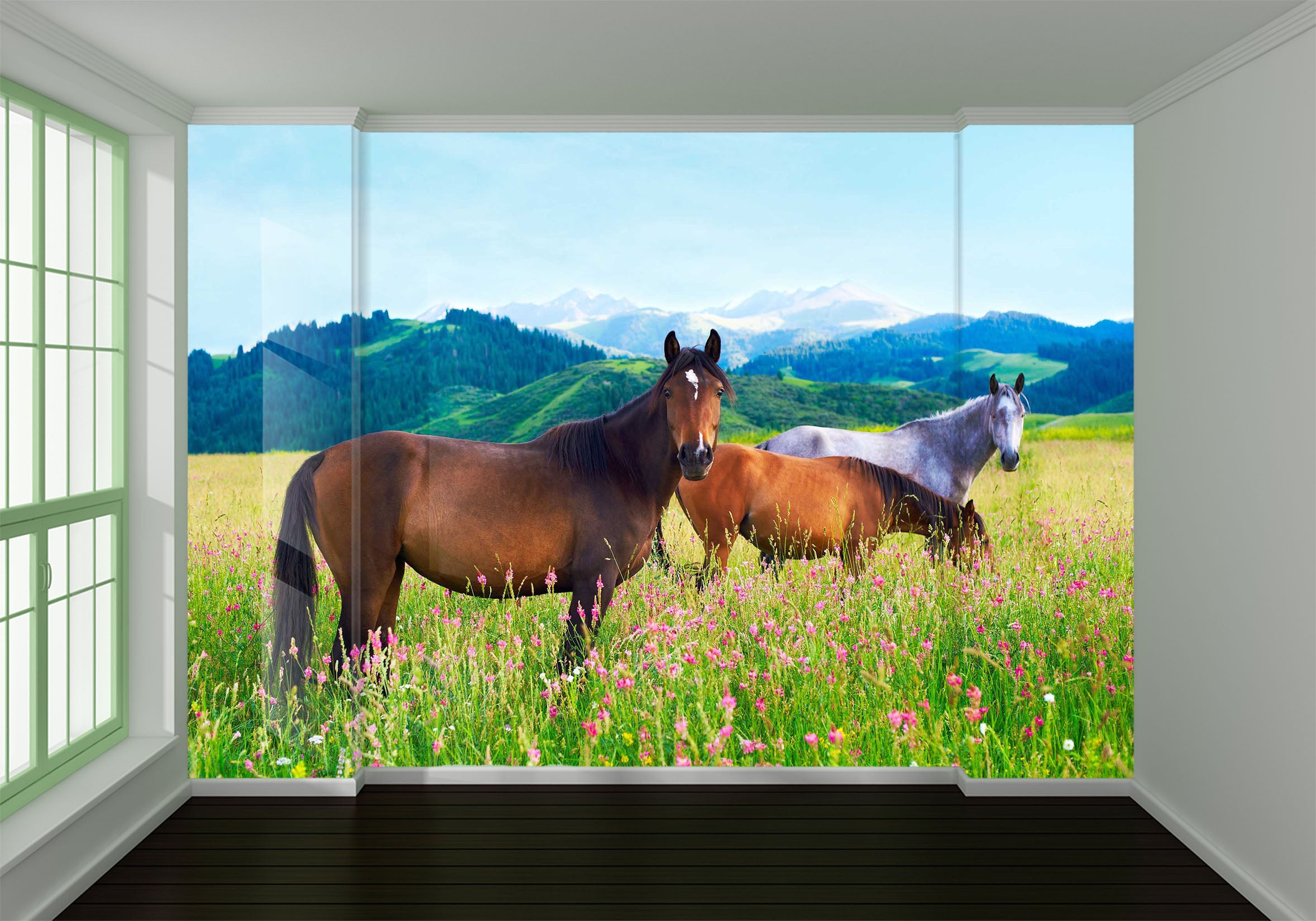 3D Prairie Horse 1064 Wall Murals