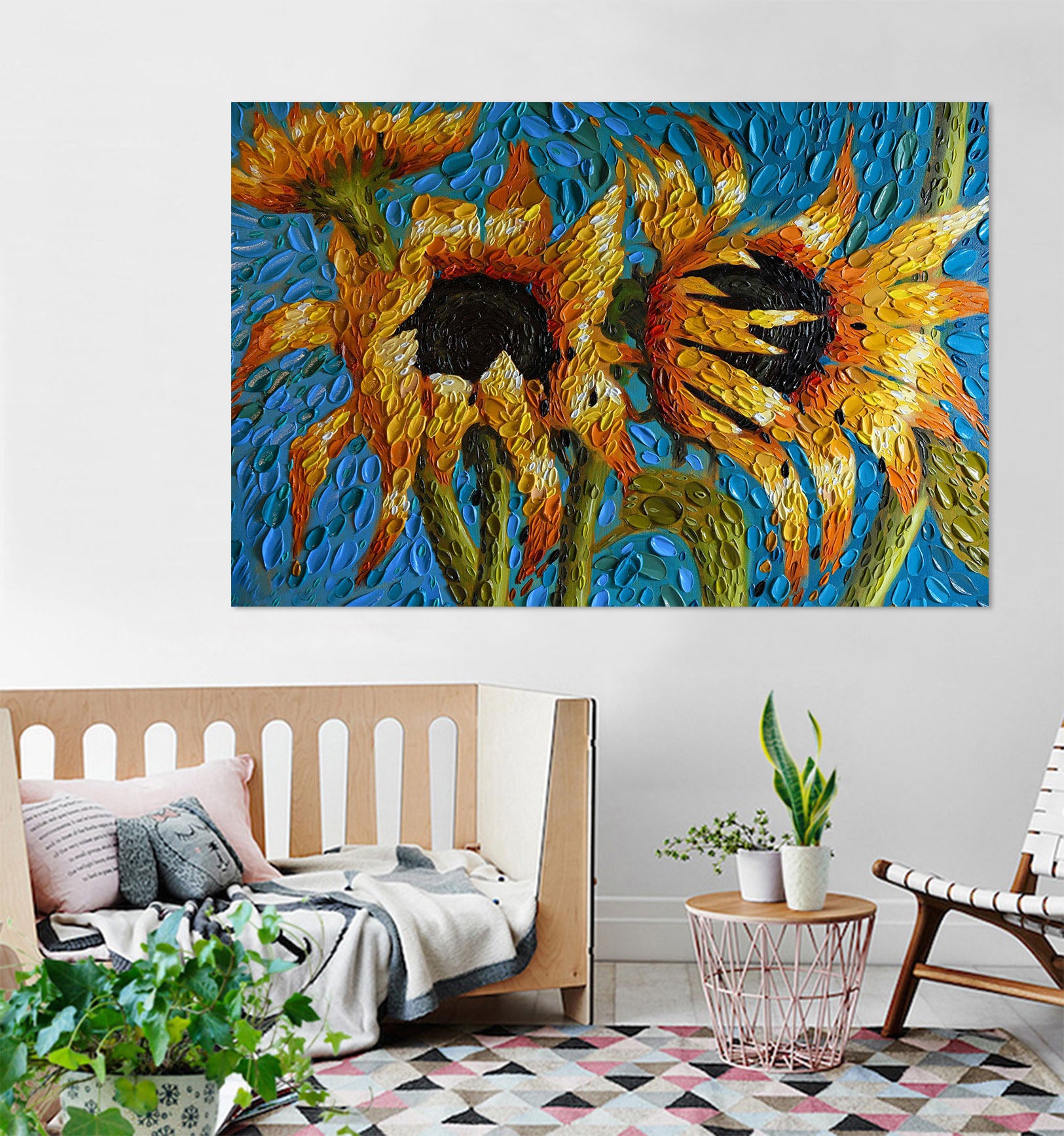 3D Sunflower 033 Dena Tollefson Wall Sticker