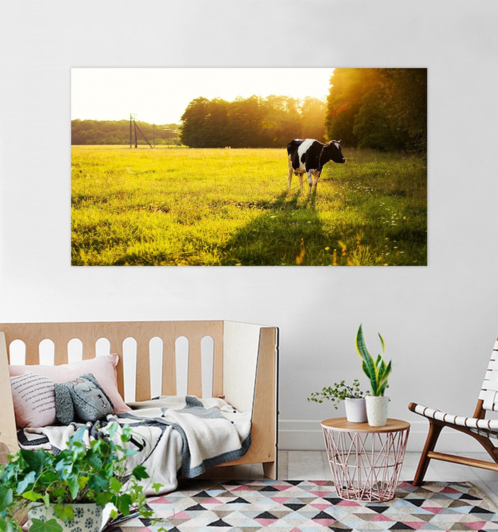 3D Prairie Sunshine Cow 99 Animal Wall Stickers Wallpaper AJ Wallpaper 2 