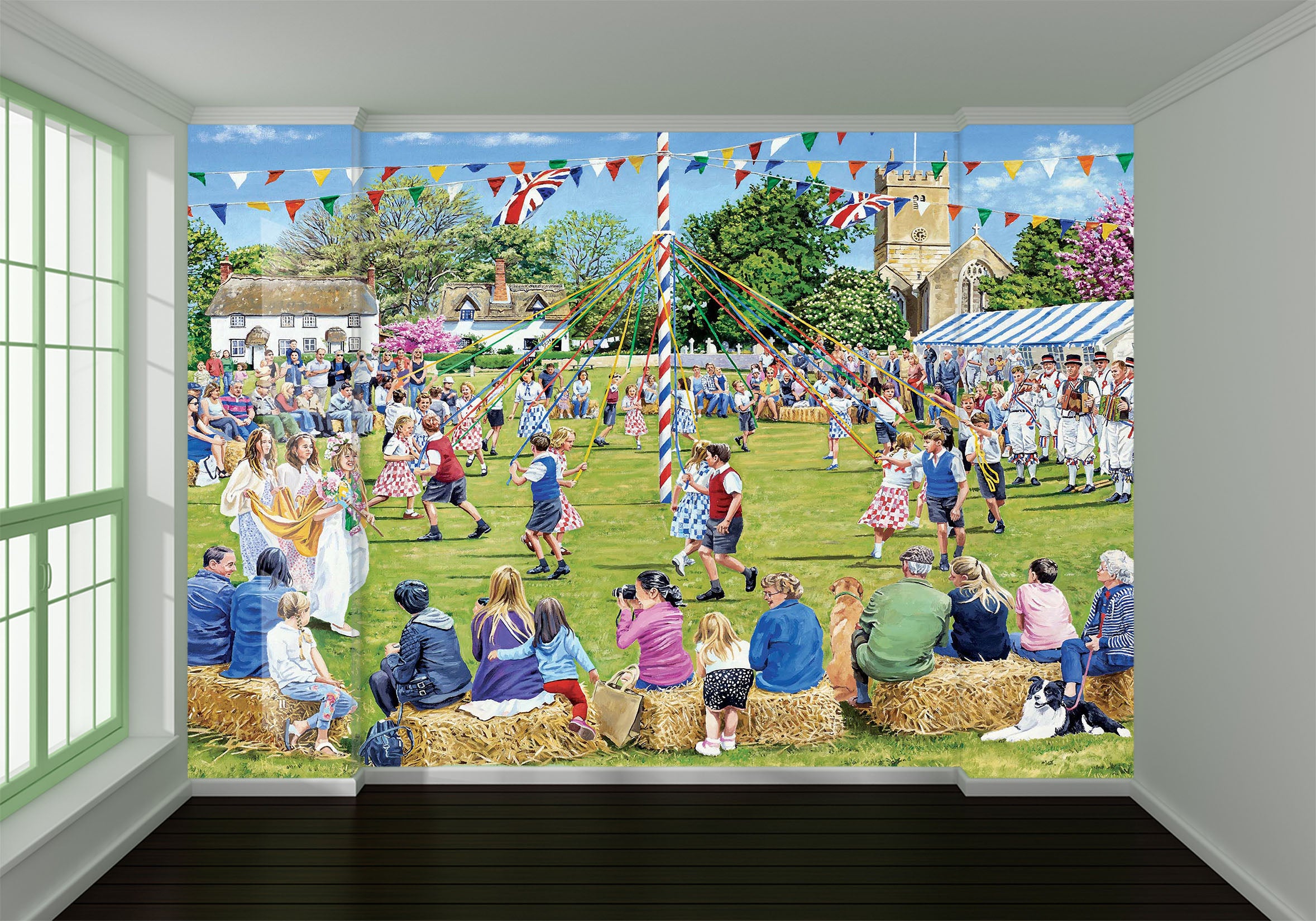 3D May Day Celebrations 1038 Trevor Mitchell Wall Mural Wall Murals