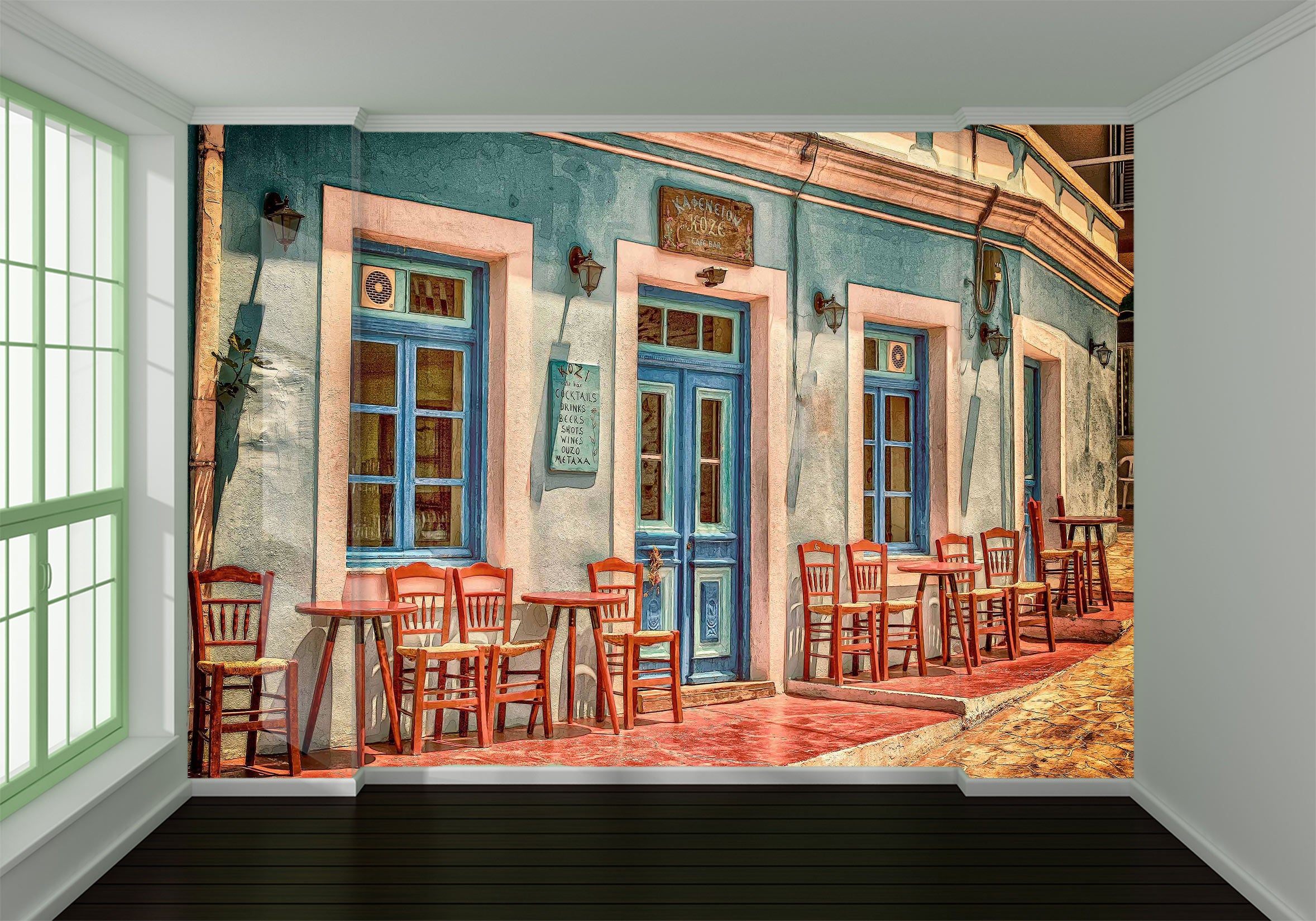 3D Shop Doors Windows Chairs 10871 Alius Herb Wall Mural Wall Murals