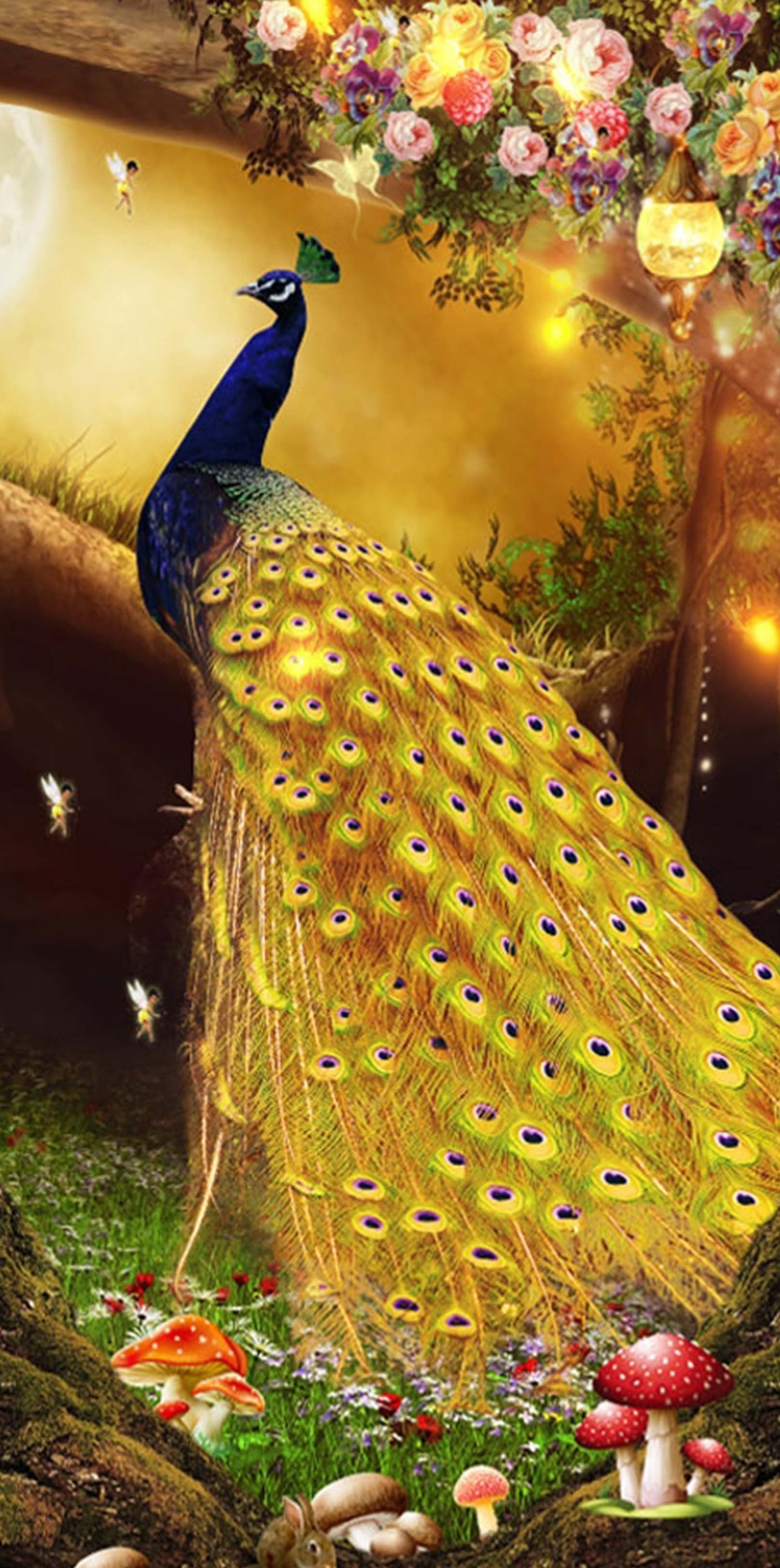 3D Proud Peacock 1471 Stair Risers Wallpaper AJ Wallpaper 