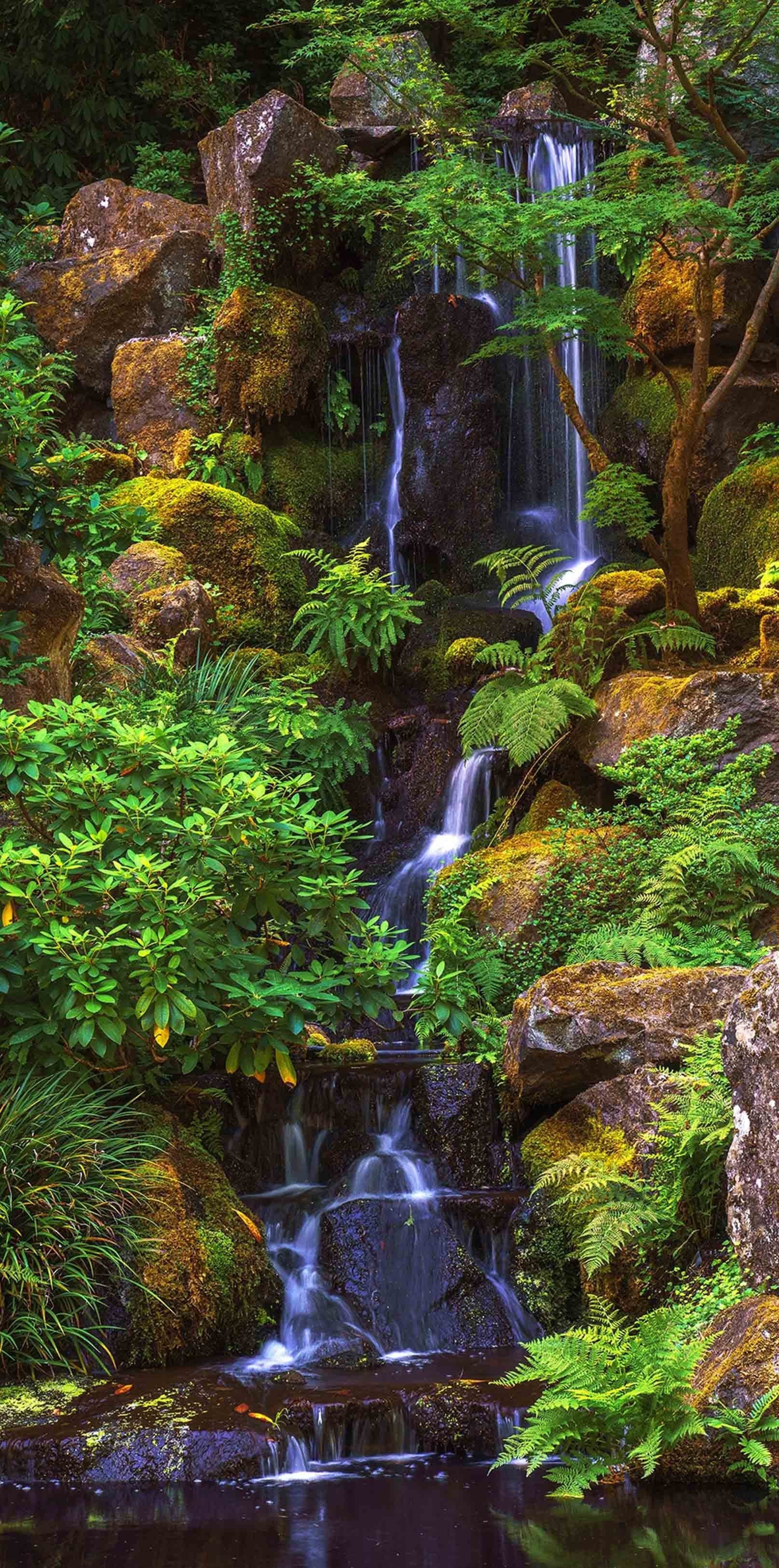 3D Rock Flowing Water 1340 Stair Risers Wallpaper AJ Wallpaper 