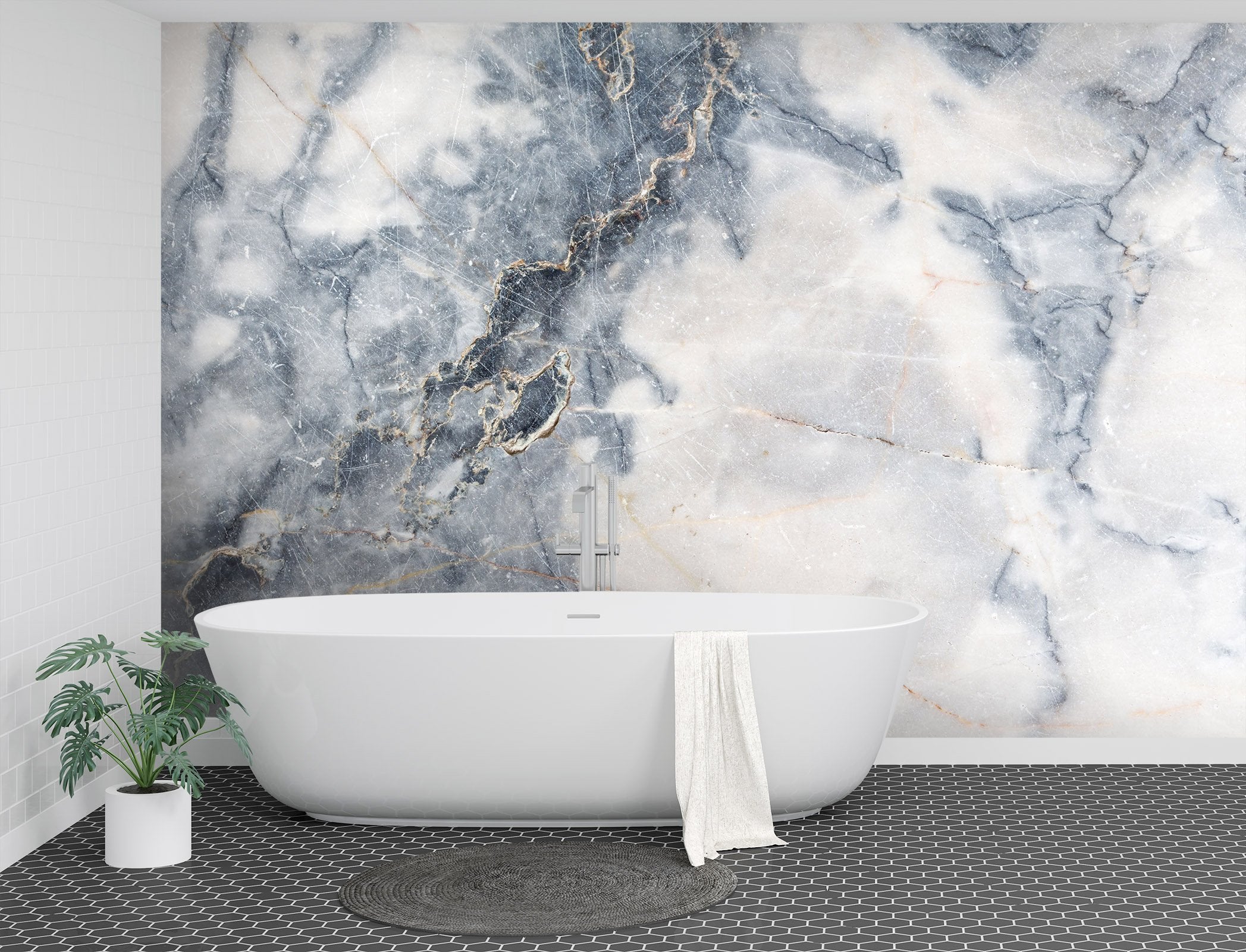 3D Elegant Stone 018 Marble Tile Texture Wallpaper AJ Wallpaper 2 