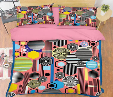 3D Circle Color 078 Bed Pillowcases Quilt Wallpaper AJ Wallpaper 
